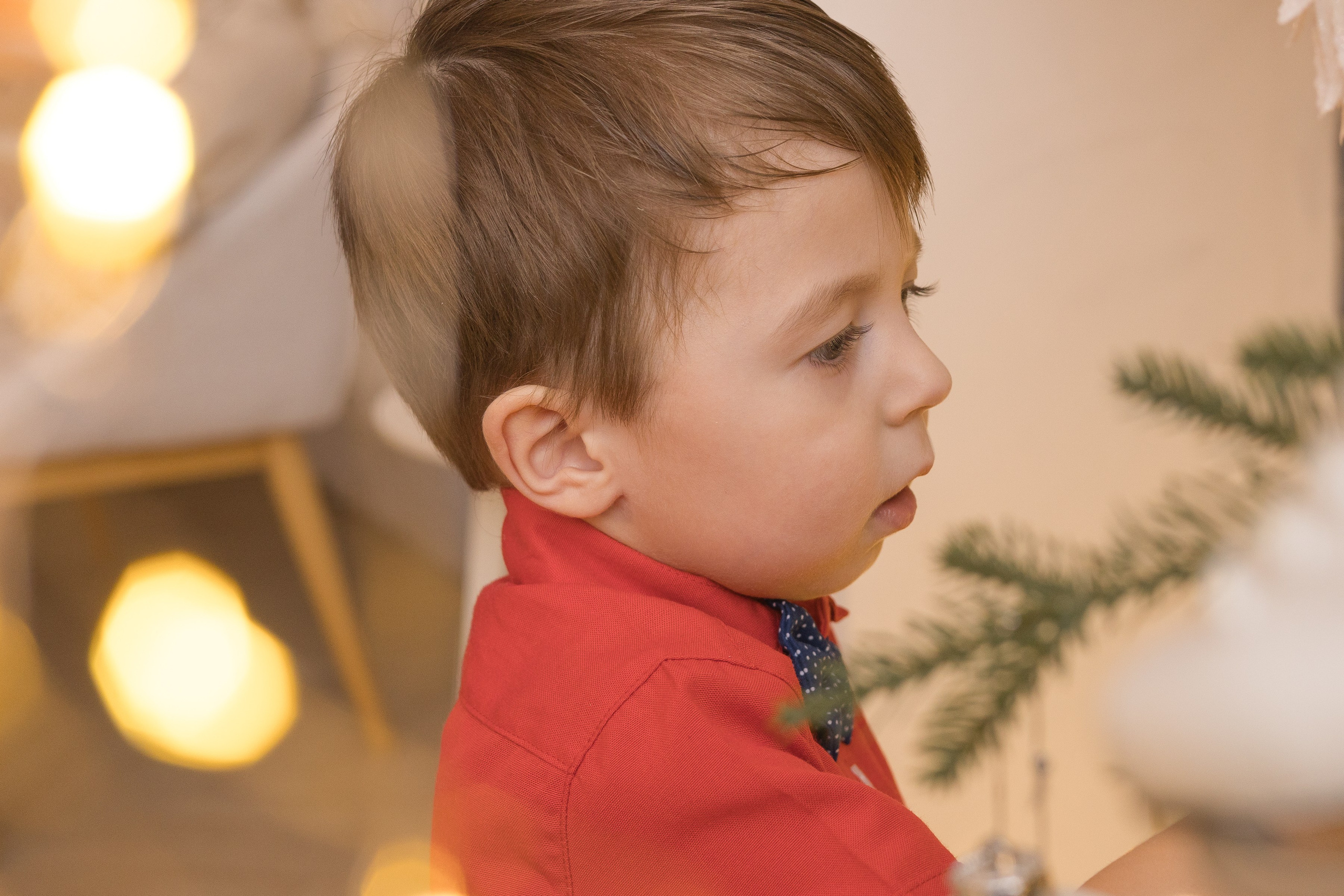 Детская новогодняя фотосессия в студии Ижевска для озорного Данила