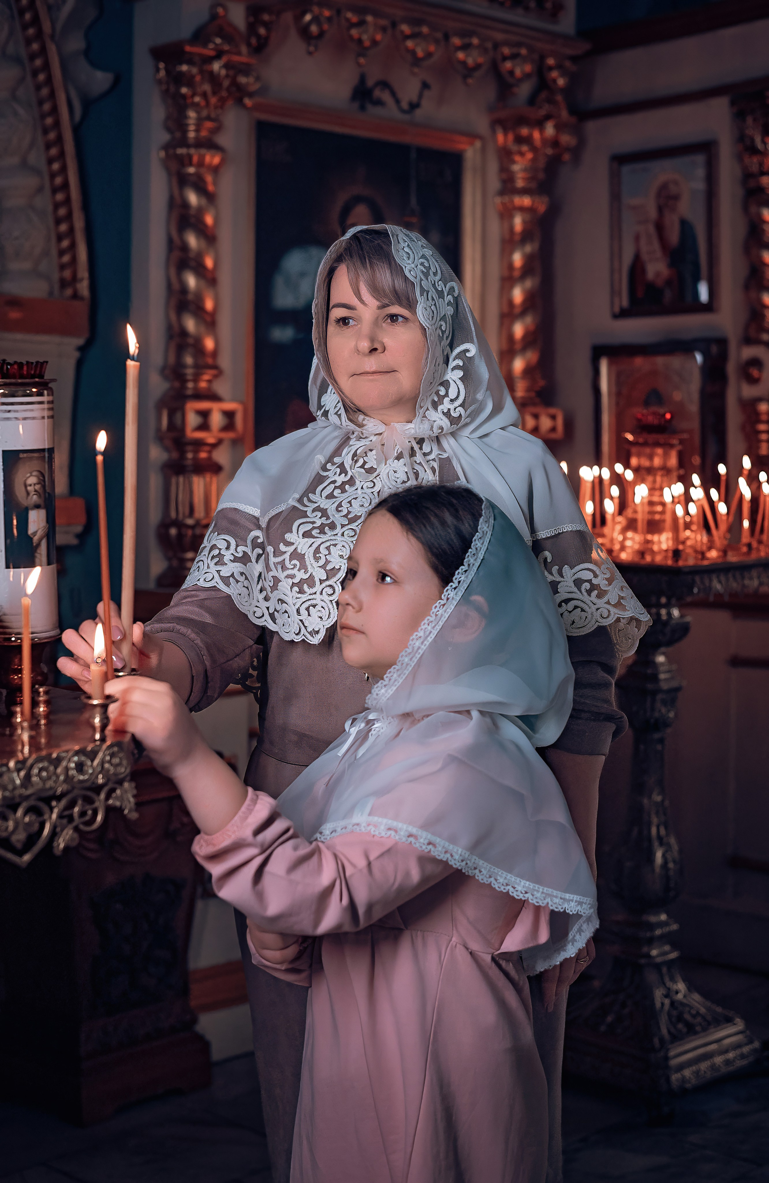 Крещение Розы в Покровском кафедральном соборе. Фотографы крещения/венчания  Красноярск Татьяна и Вячеслав Переваловы