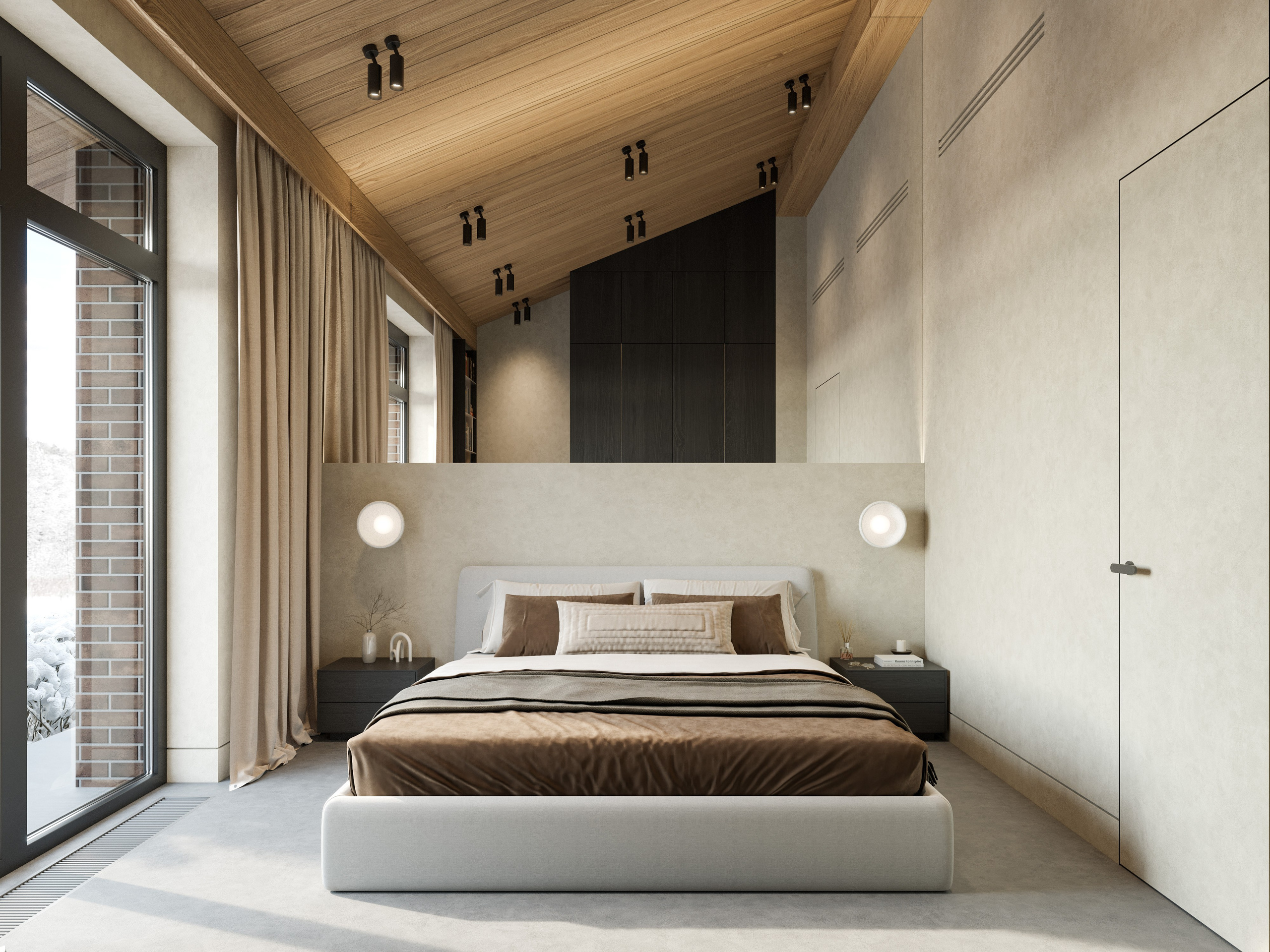 Визуализация интерьера спальни