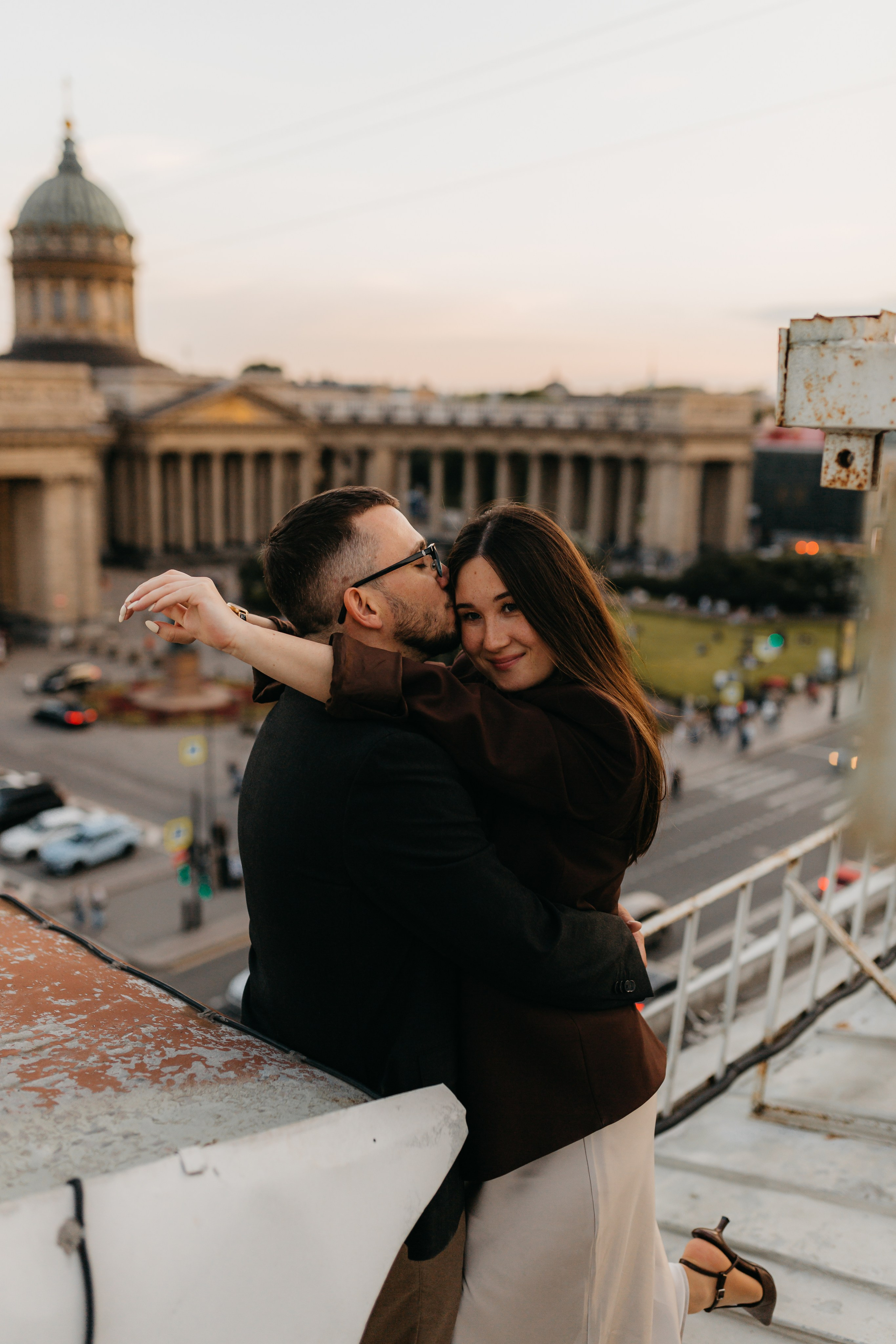 LoveStory на крышах Питера. Фотограф Санкт-Петербург Князева Елизавета