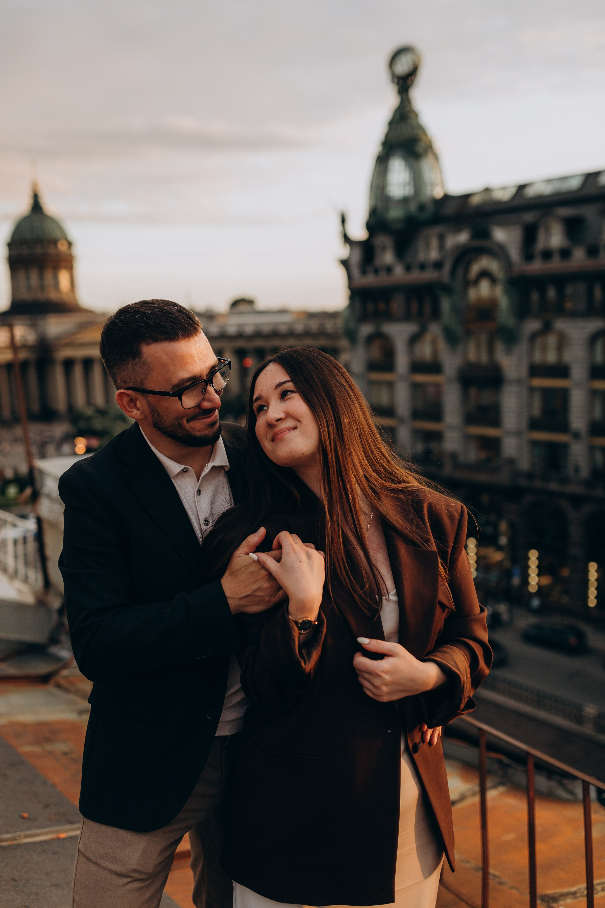 LoveStory на крышах Питера. Фотограф Санкт-Петербург Князева Елизавета