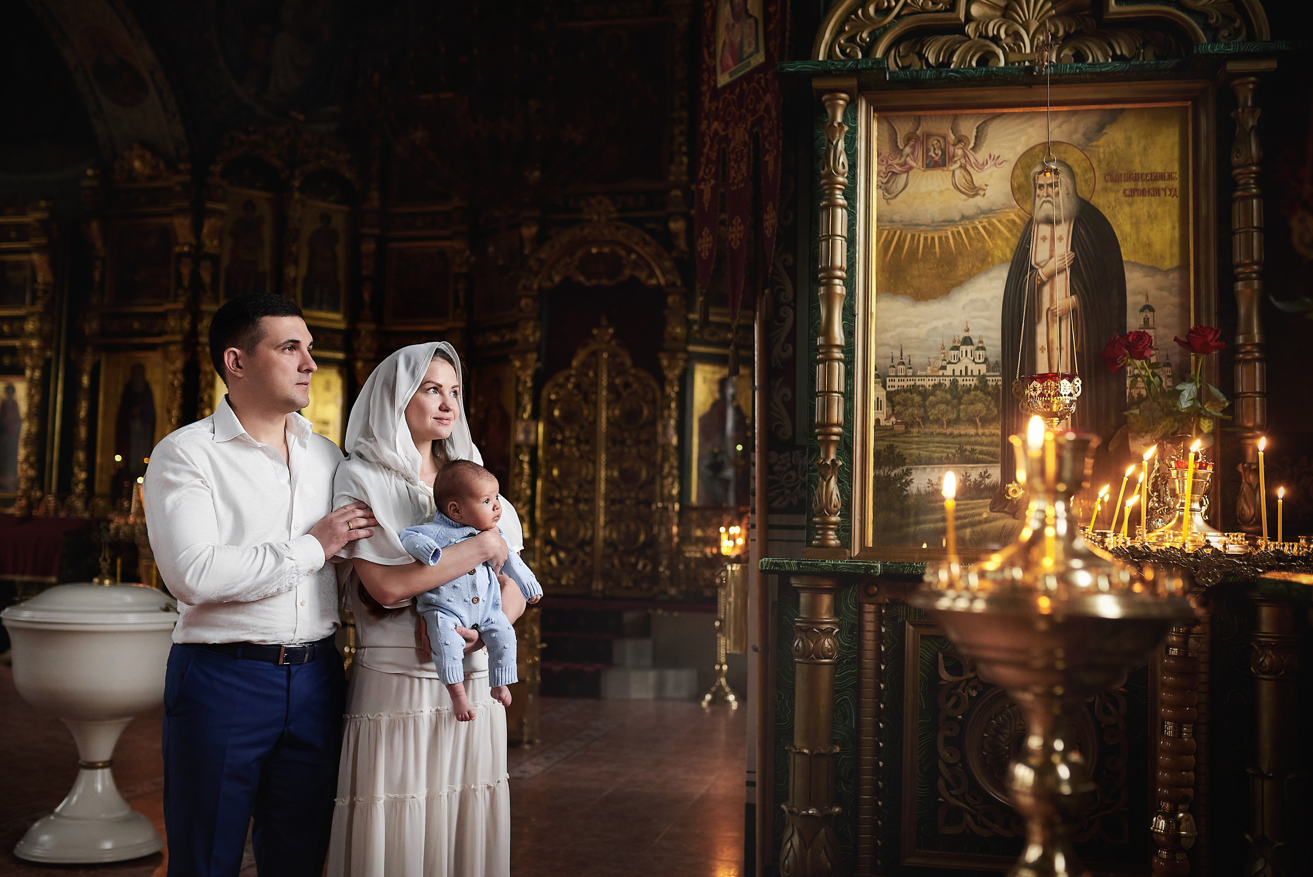 Крещение Николая в храме преп. Серафима Саровского. Семейный фотограф в Ростове-на-Дону Татьяна Литвинова