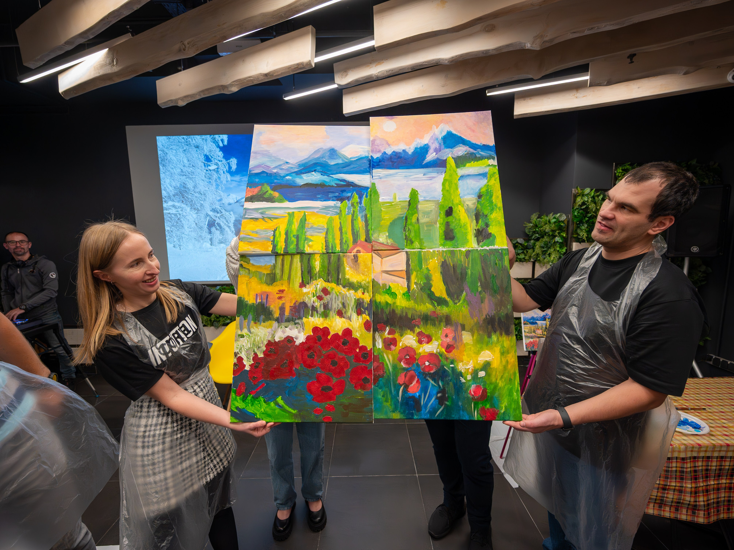 MICE мероприятие — мастер класс по акварели. Репортажный фотограф в Красной Поляне и Сочи Павлюченко Екатерина