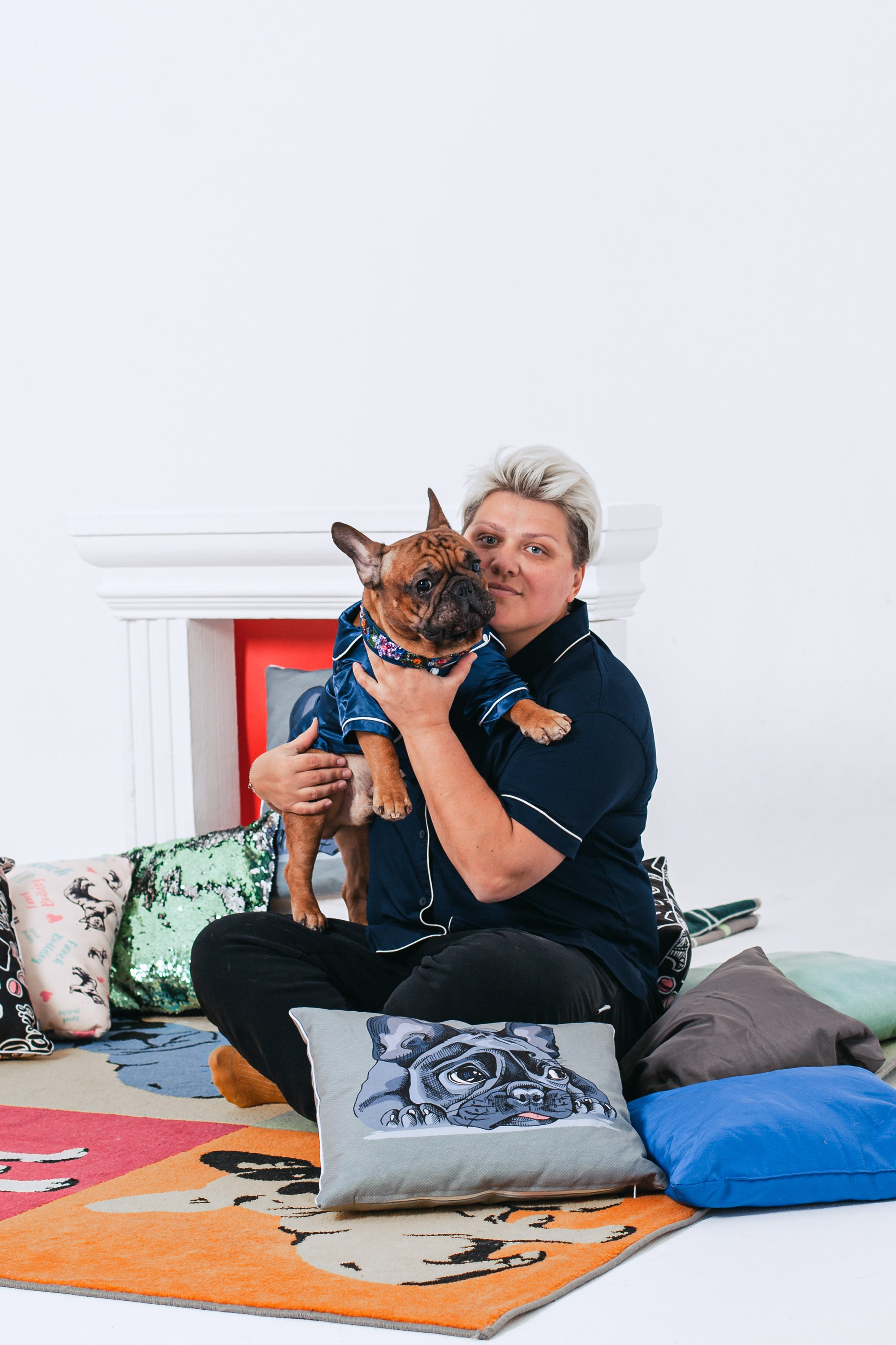 Пижамная вечеринка французских бульдогов и их хозяев. Фотограф-анималист Татьяна Степанова