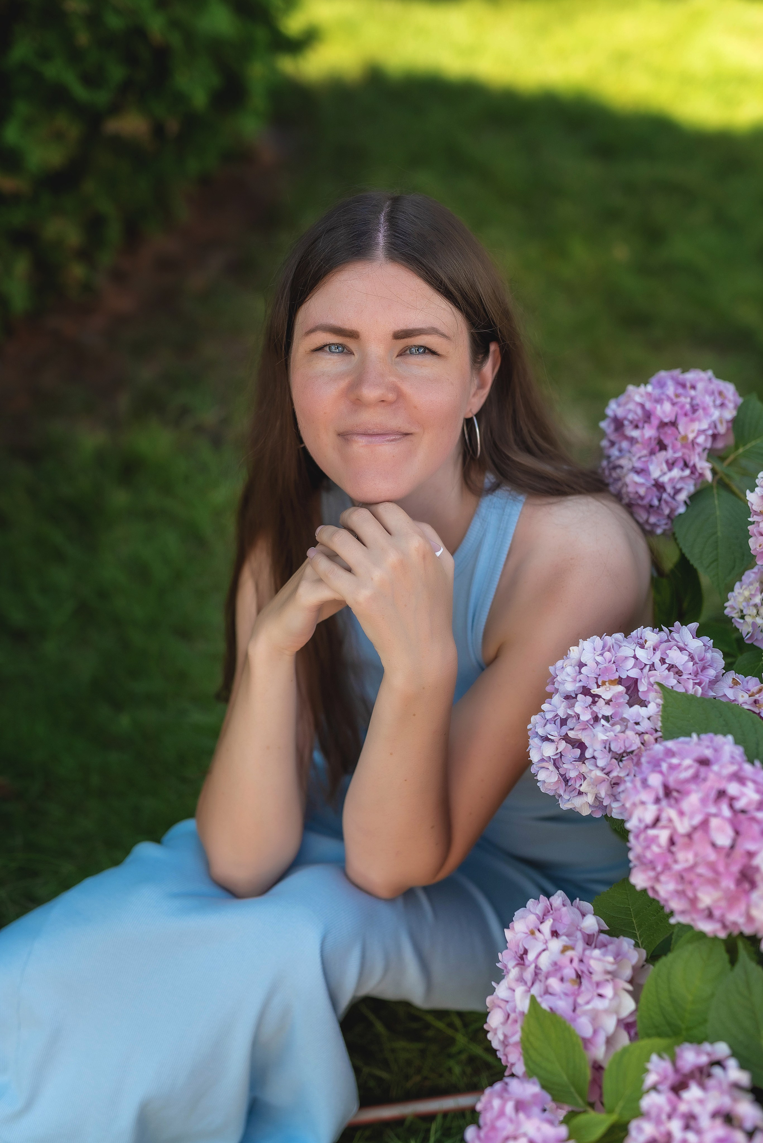 Съёмка в гортензиях. Семейный, детский фотограф в Воронеже Анна Никитина