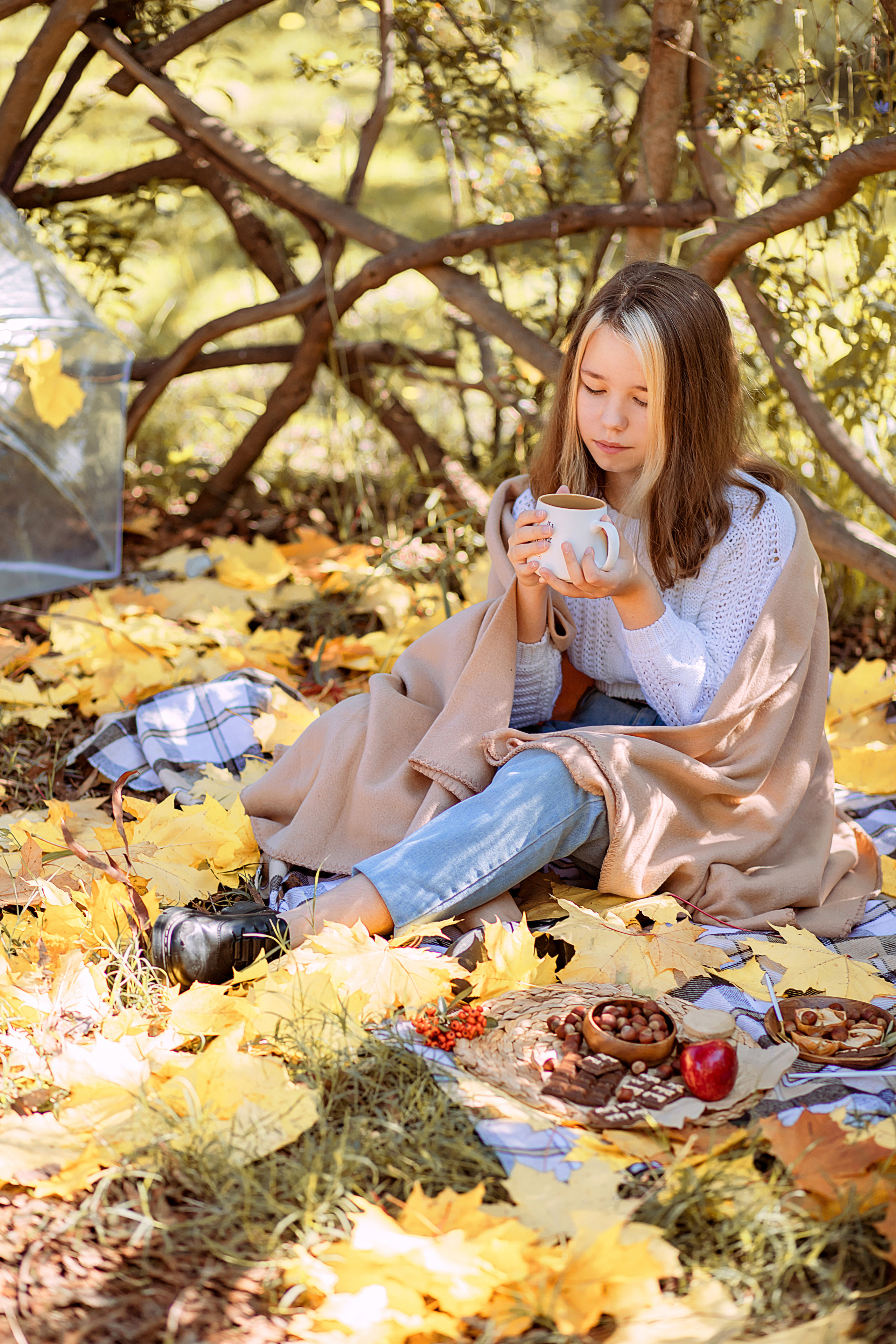 Осенний пикник. Ирина. Фотограф Москва. Семейные и индивидуальные фотосессии в Москве