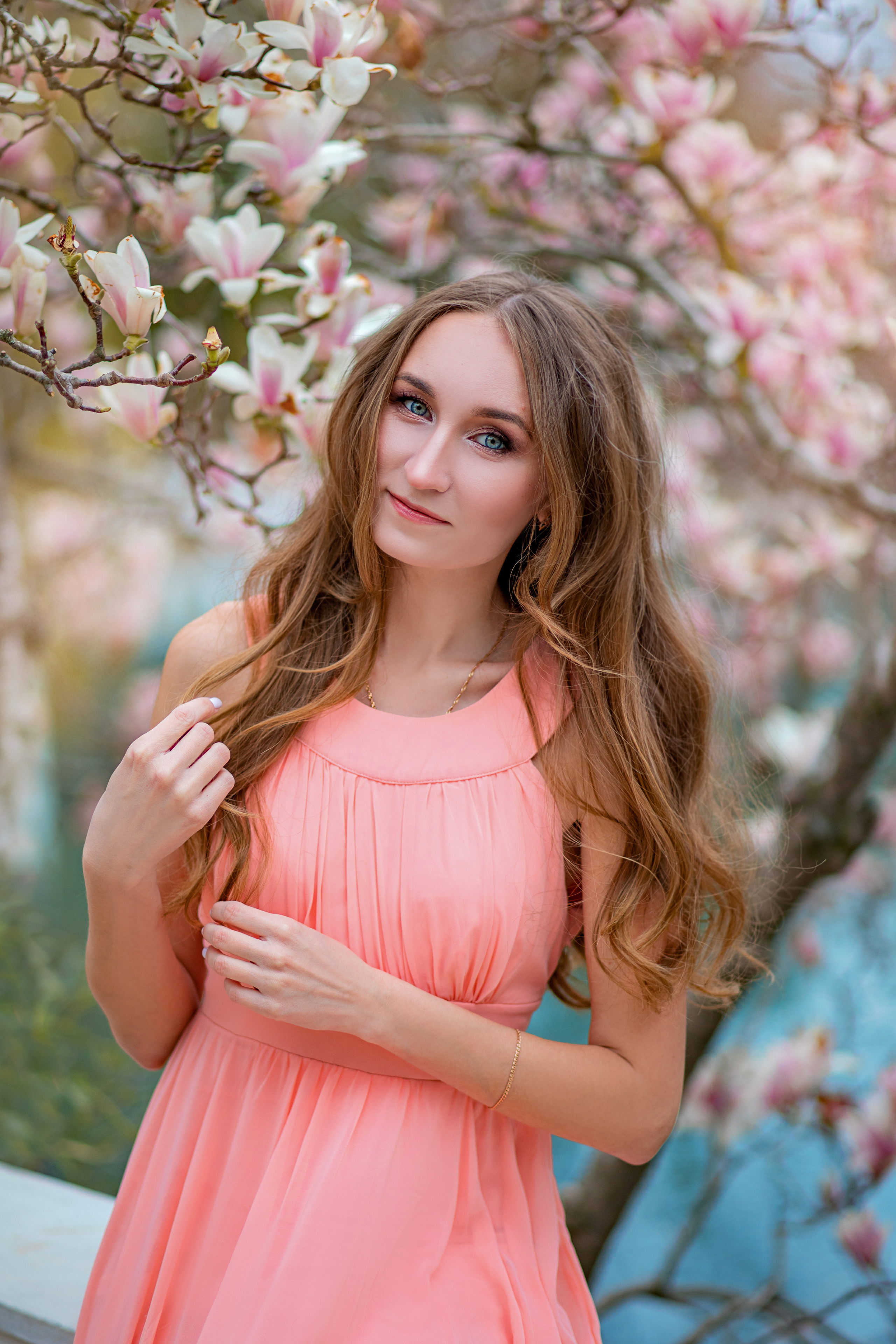 Эльвина. Магнолия. Парк Южные Культуры. Фотограф Москва. Семейные и индивидуальные фотосессии в Москве