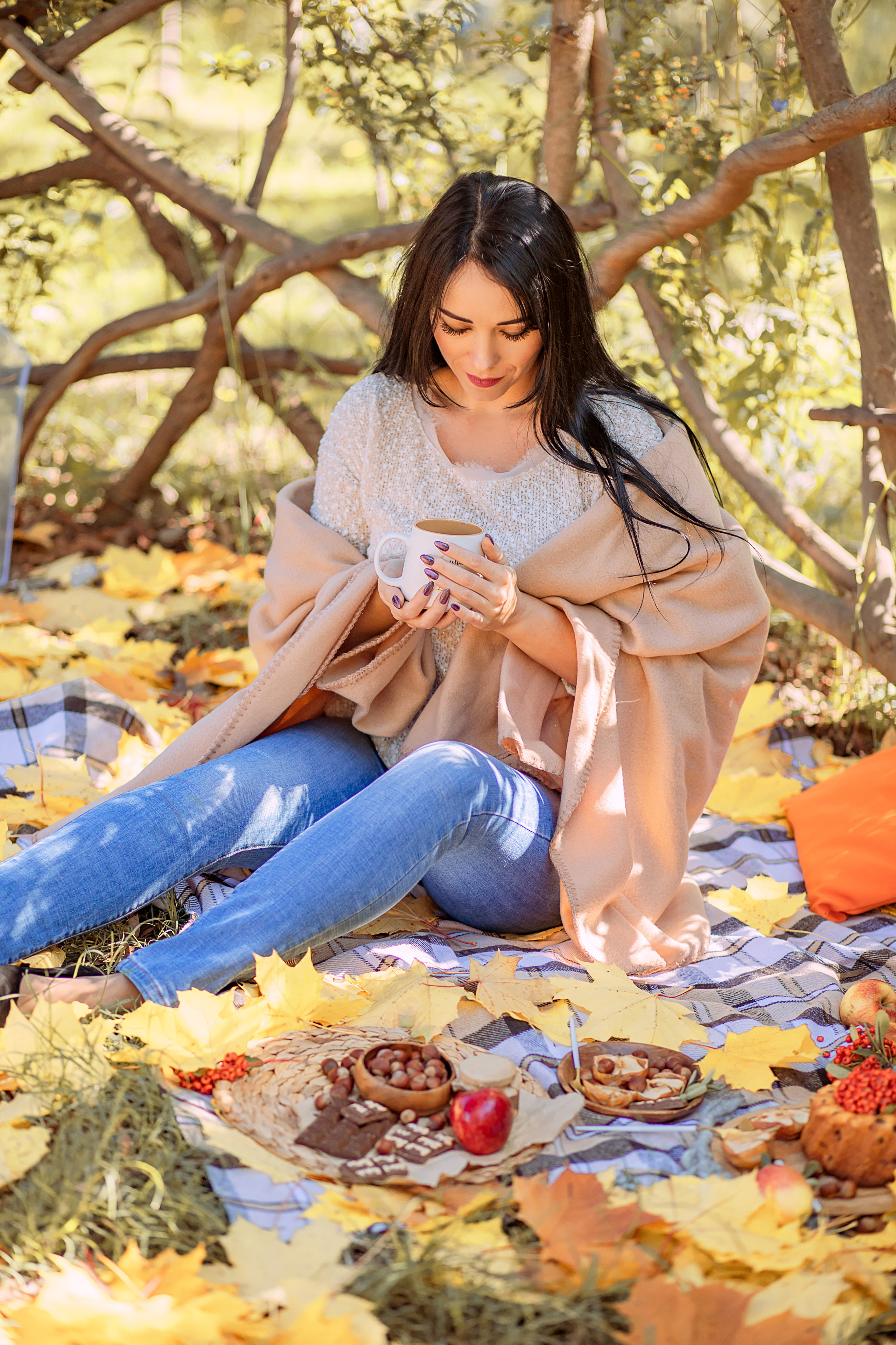 Осенний пикник. Ирина. Фотограф Москва. Семейные и индивидуальные фотосессии в Москве