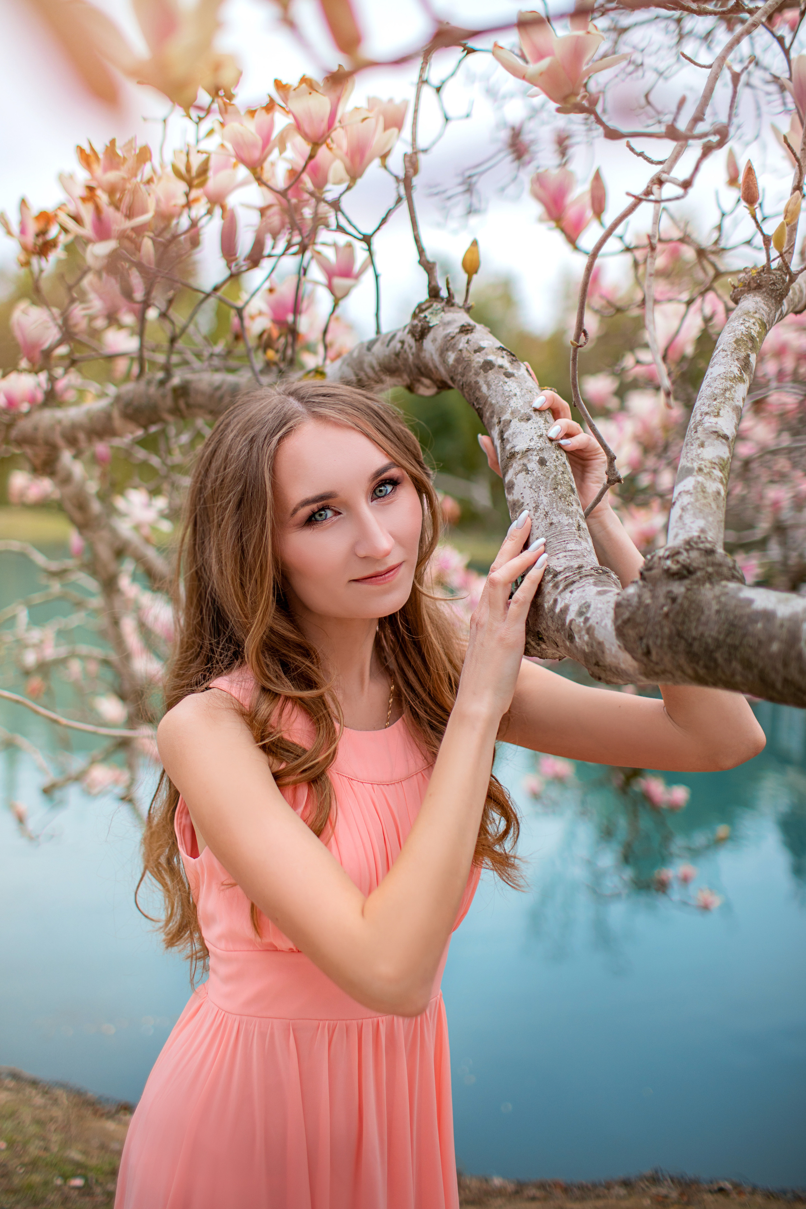 Эльвина. Магнолия. Парк Южные Культуры. Фотограф Москва. Семейные и индивидуальные фотосессии в Москве