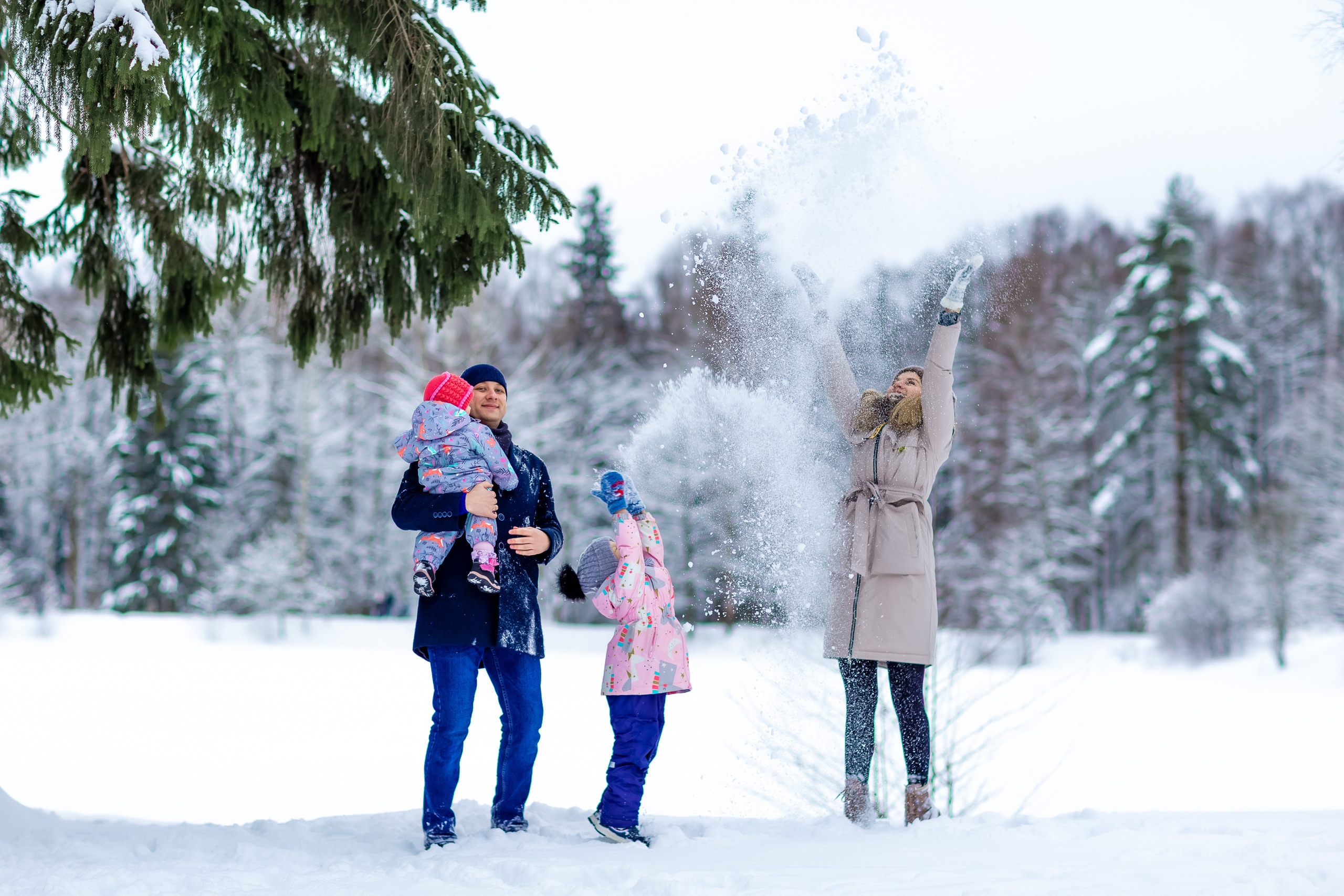 Зимняя фотосессия в Шуваловском парке. Репортажный, семейный, свадебный фотограф Санкт-Петербург Ольга Лесюк