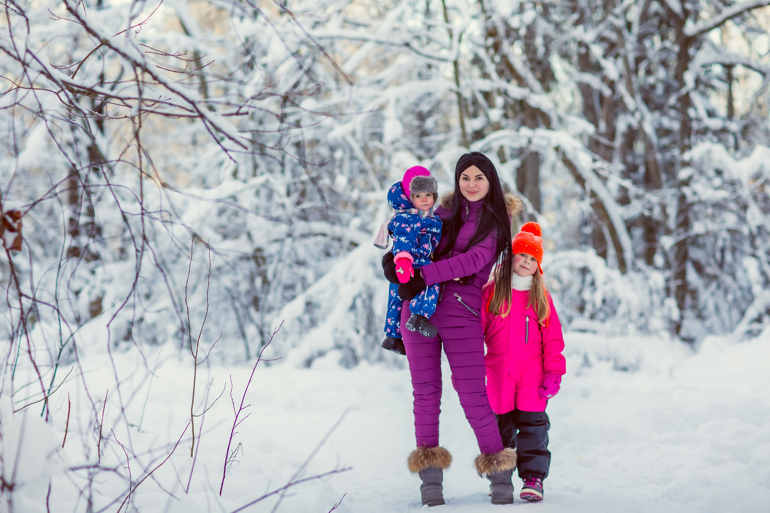 Зимняя фотосессия с Хаски. Репортажный, семейный, свадебный фотограф Санкт-Петербург Ольга Лесюк