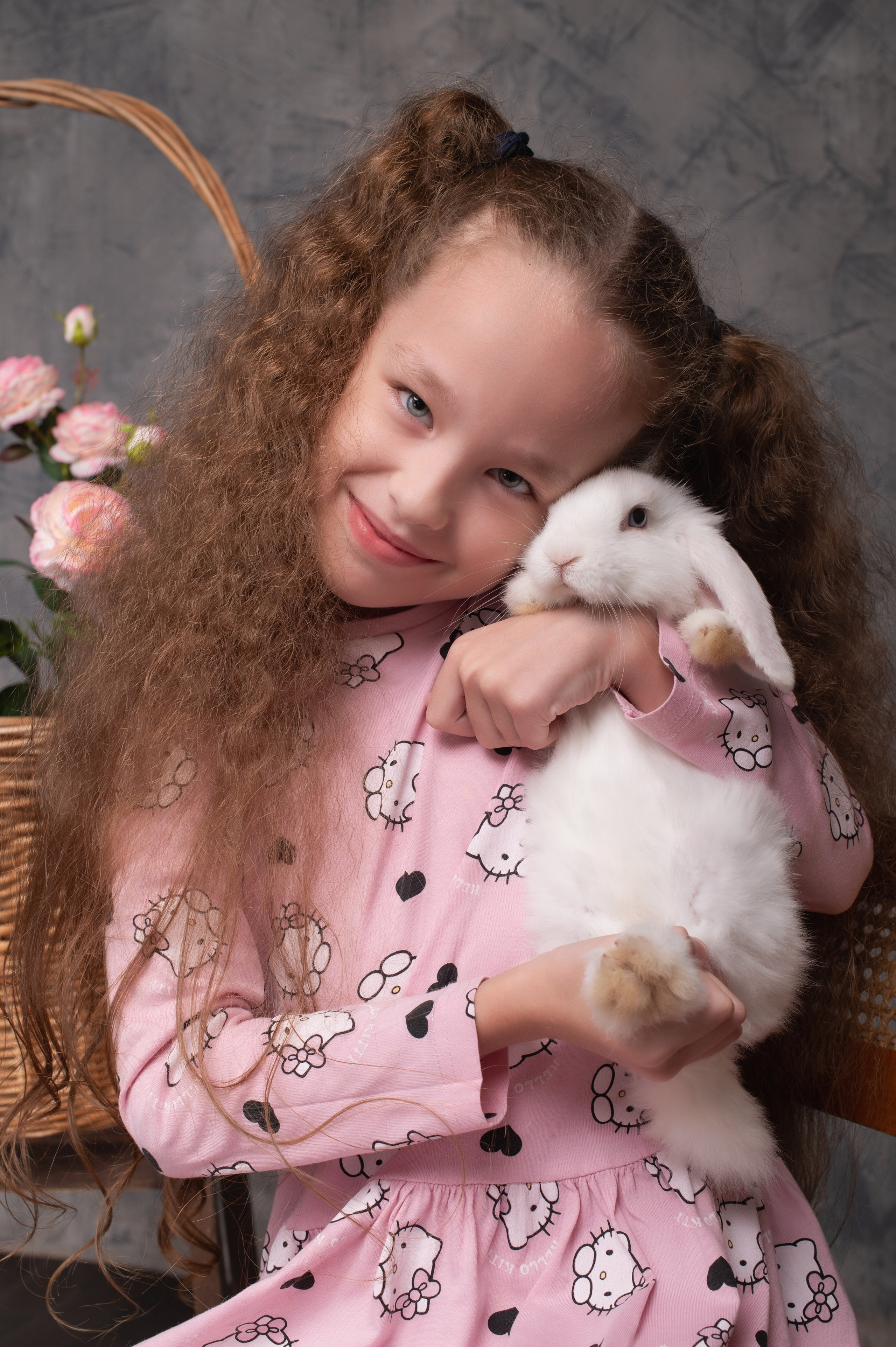 Дети и кролик. Детский фотограф в Новокузнецке Николай Чекалин