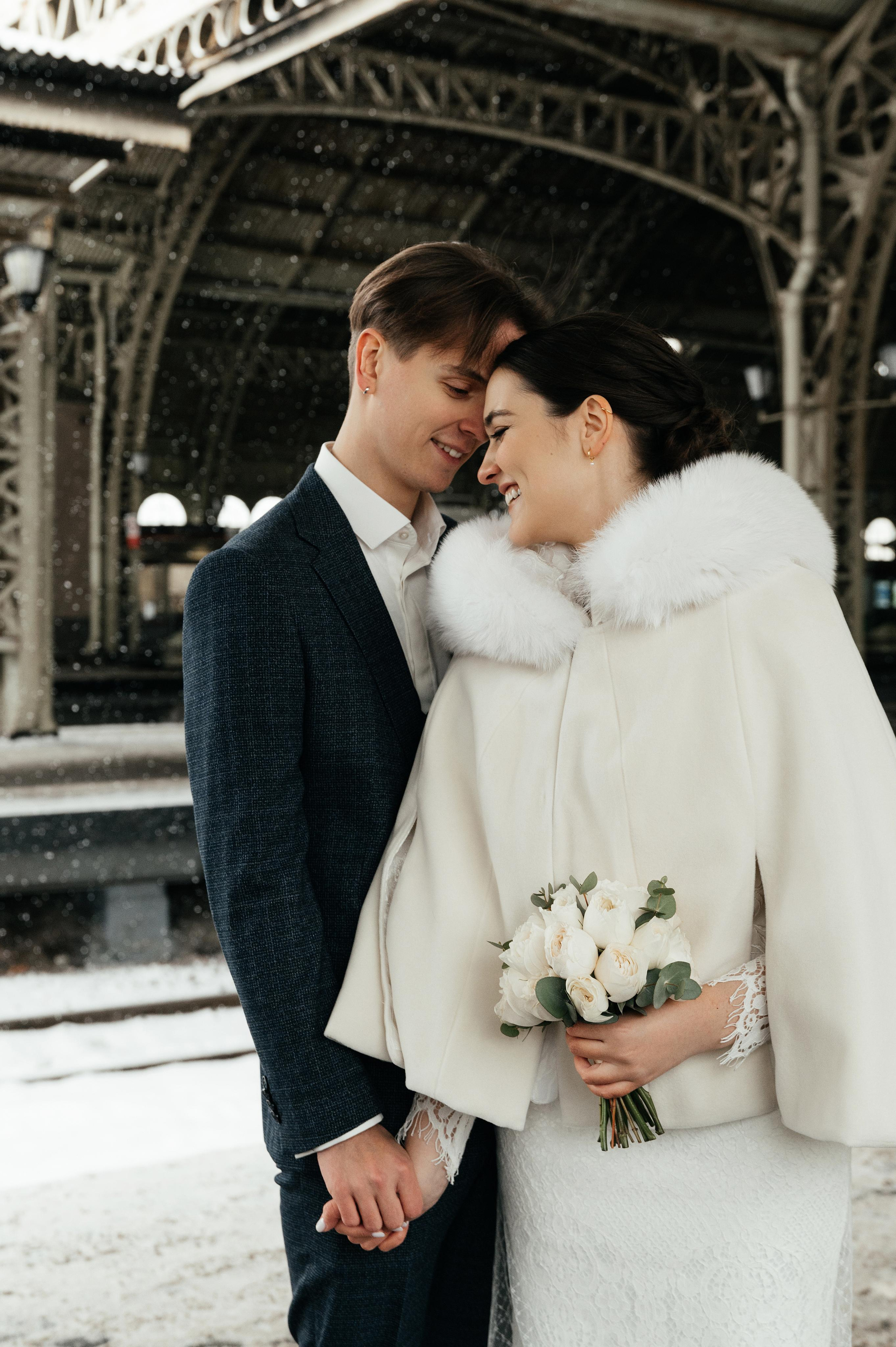 Снежный Питер, свадьба Даниила и Екатерины. Свадебные, портретные и семейные фотографы в Петербурге
