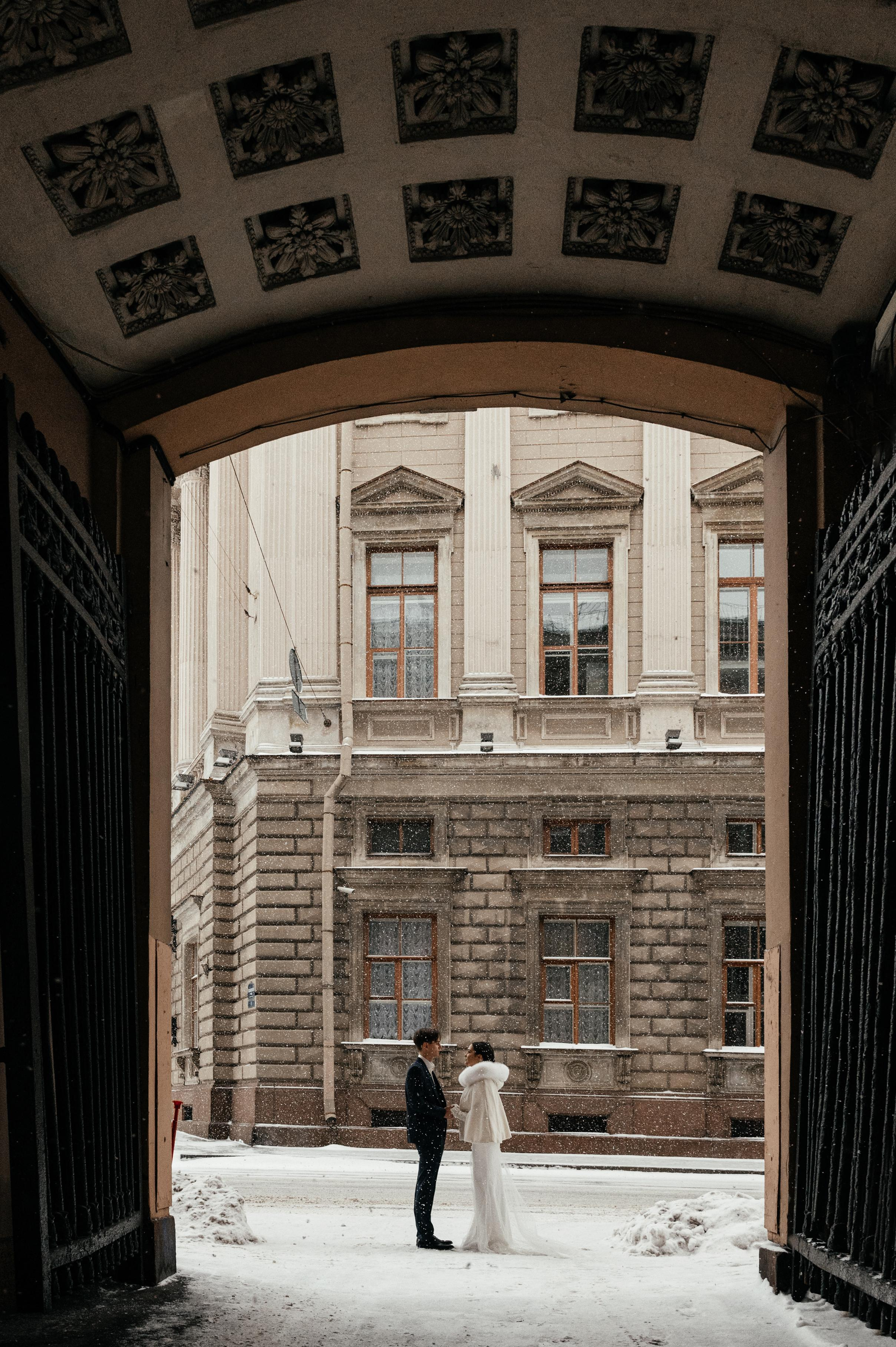 Снежный Питер, свадьба Даниила и Екатерины. Свадебные, портретные и семейные фотографы в Петербурге
