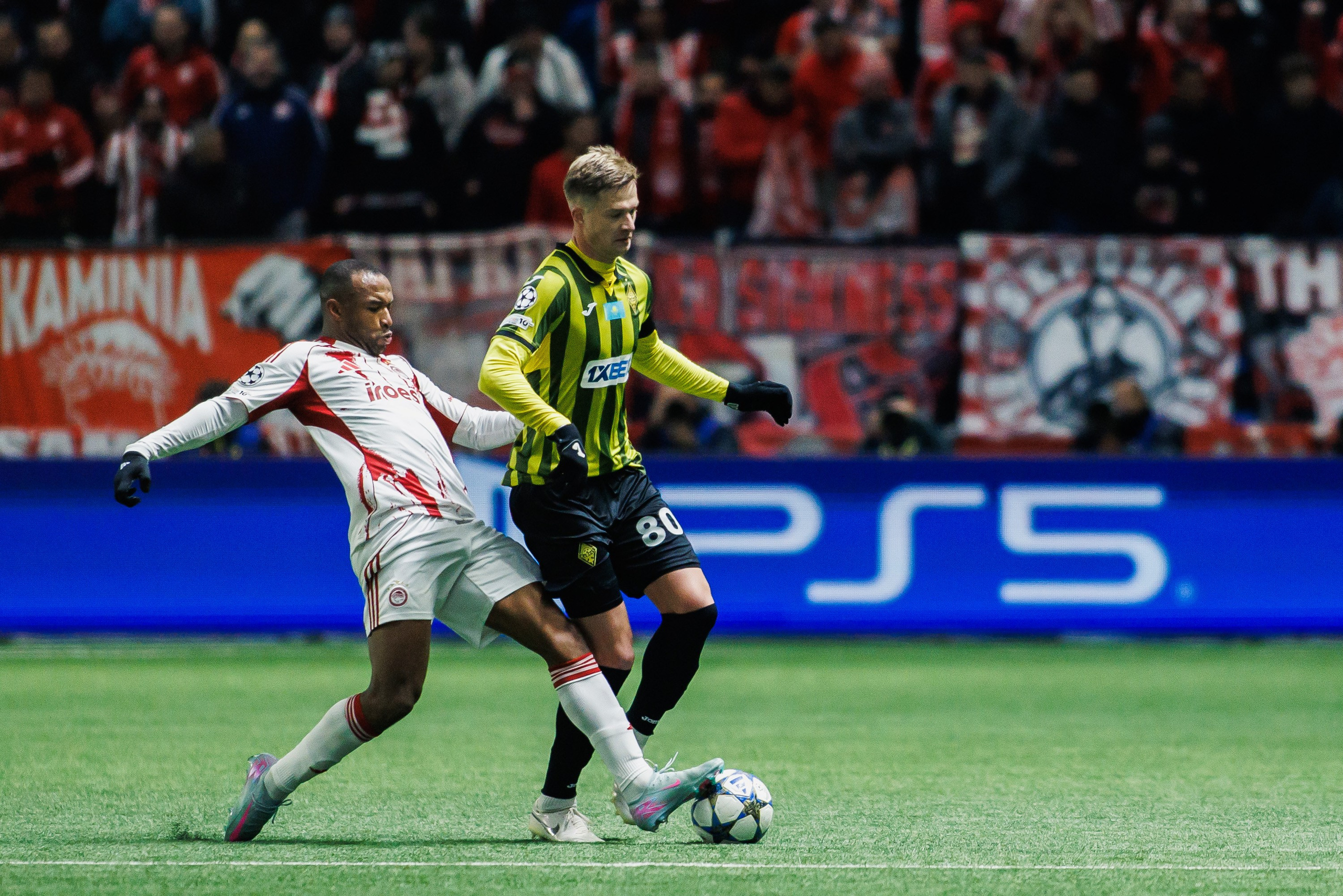 UEFA Champions League 25/26 Kairat — Olympiacos. Photographer Danil Aykin