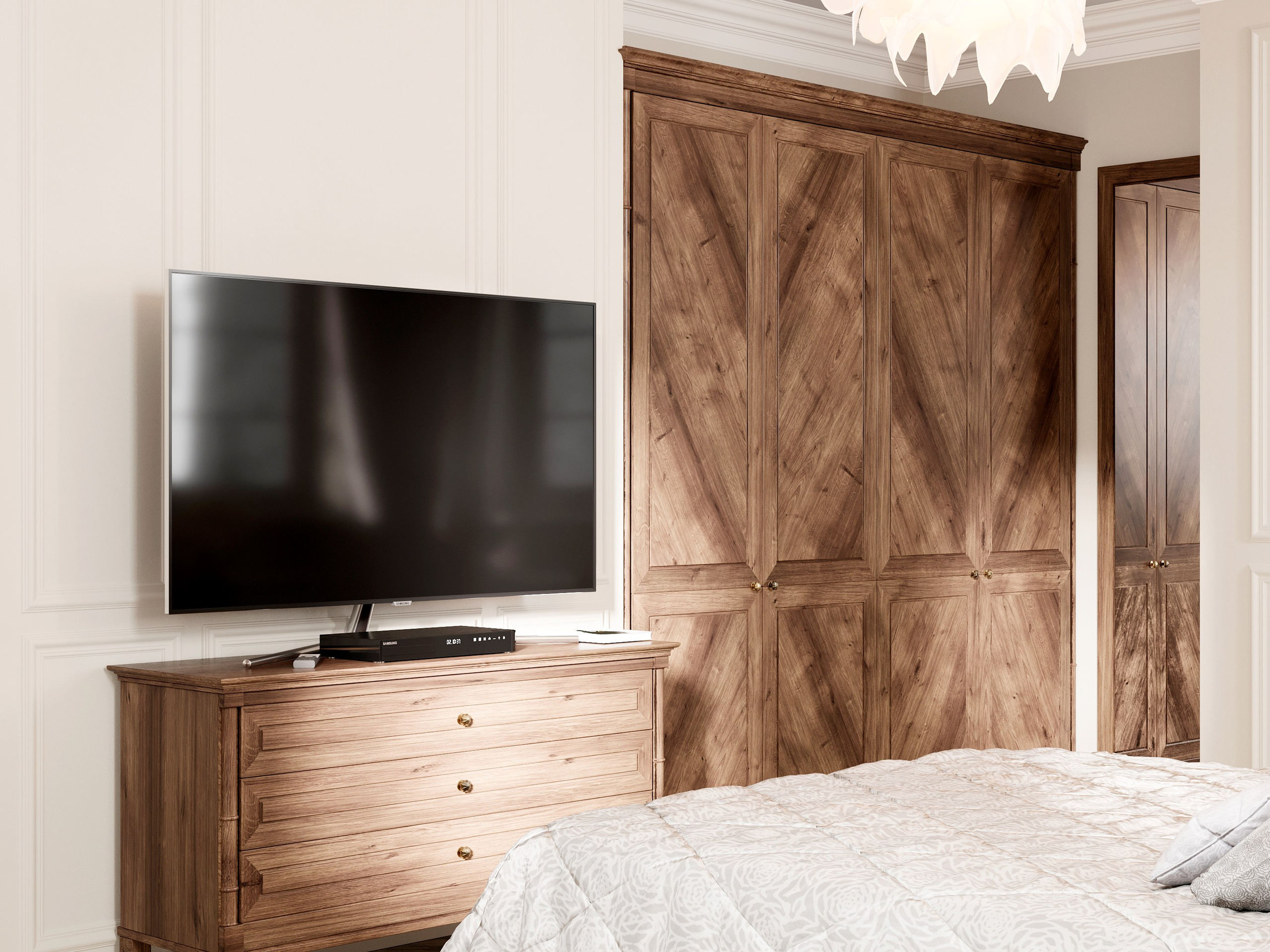 Спальня на 2 этаже. Intoo.ru — Дизайн интерьера в Москве. Частный дизайнер Роман Королев