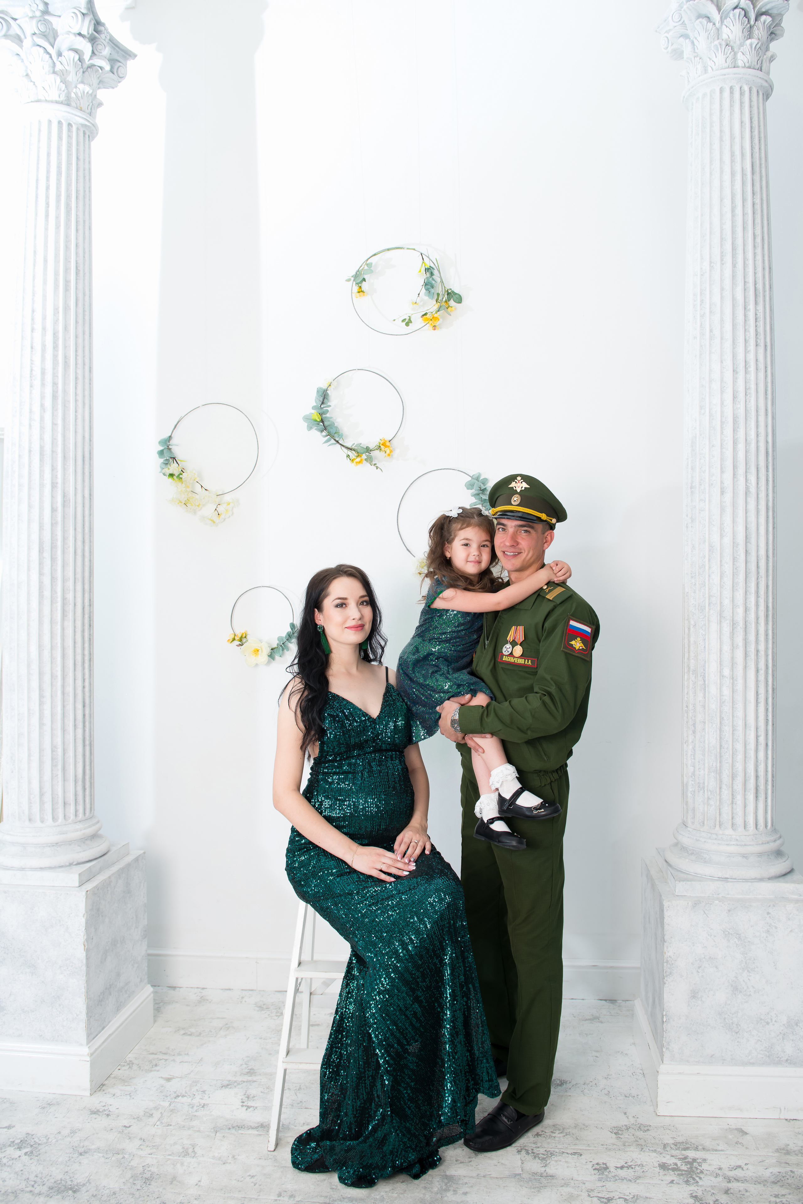 Семейная фотография с фотосессии беременности