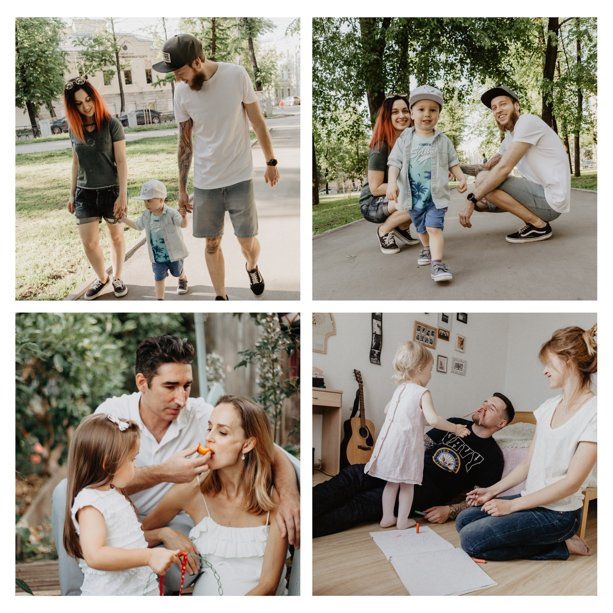 Разворот с портретами старших членов семьи