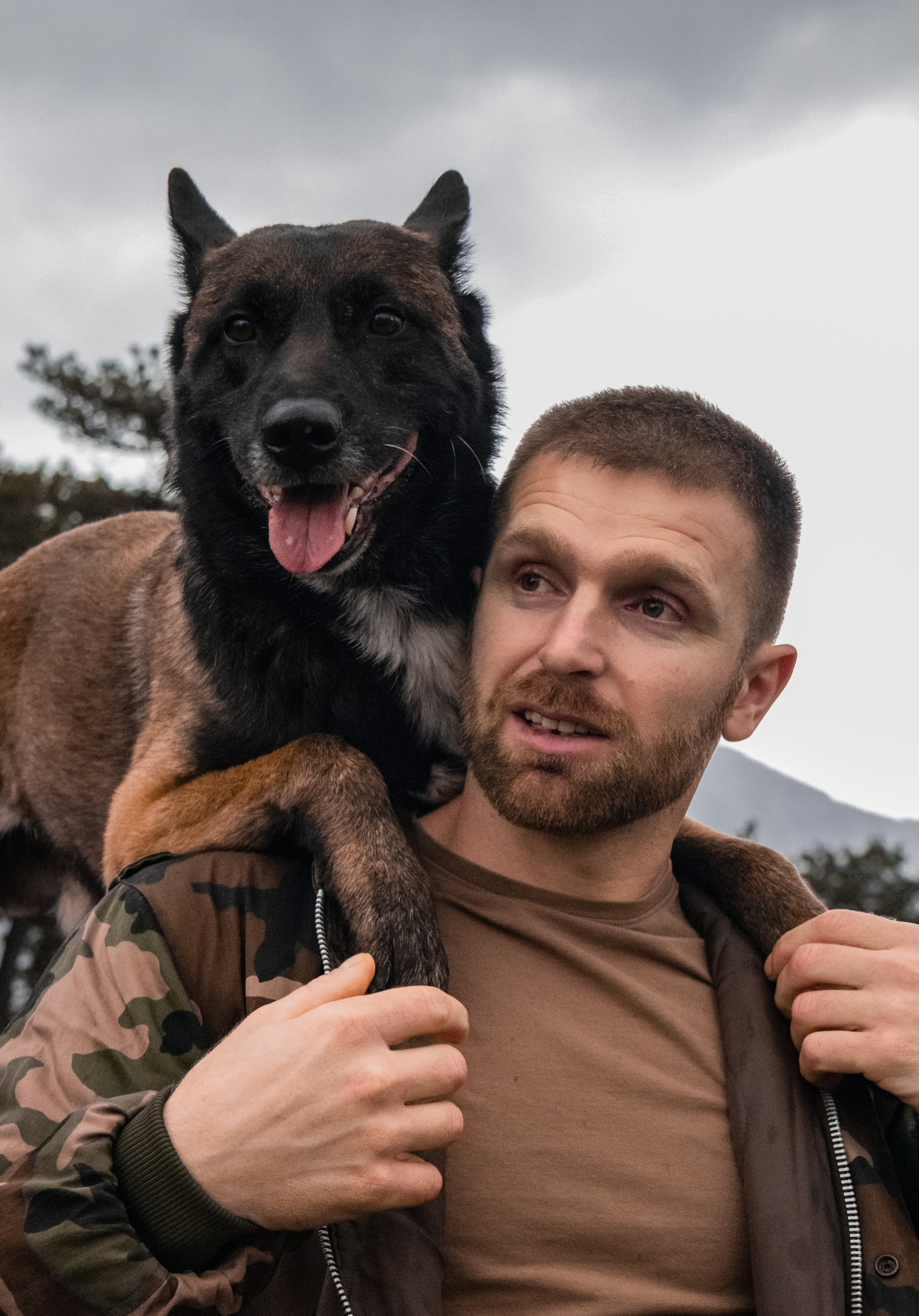 Photoshoot with a dog in Montenegro. Portrait photographer in Tivat Montenegro Katerina Kirsanova