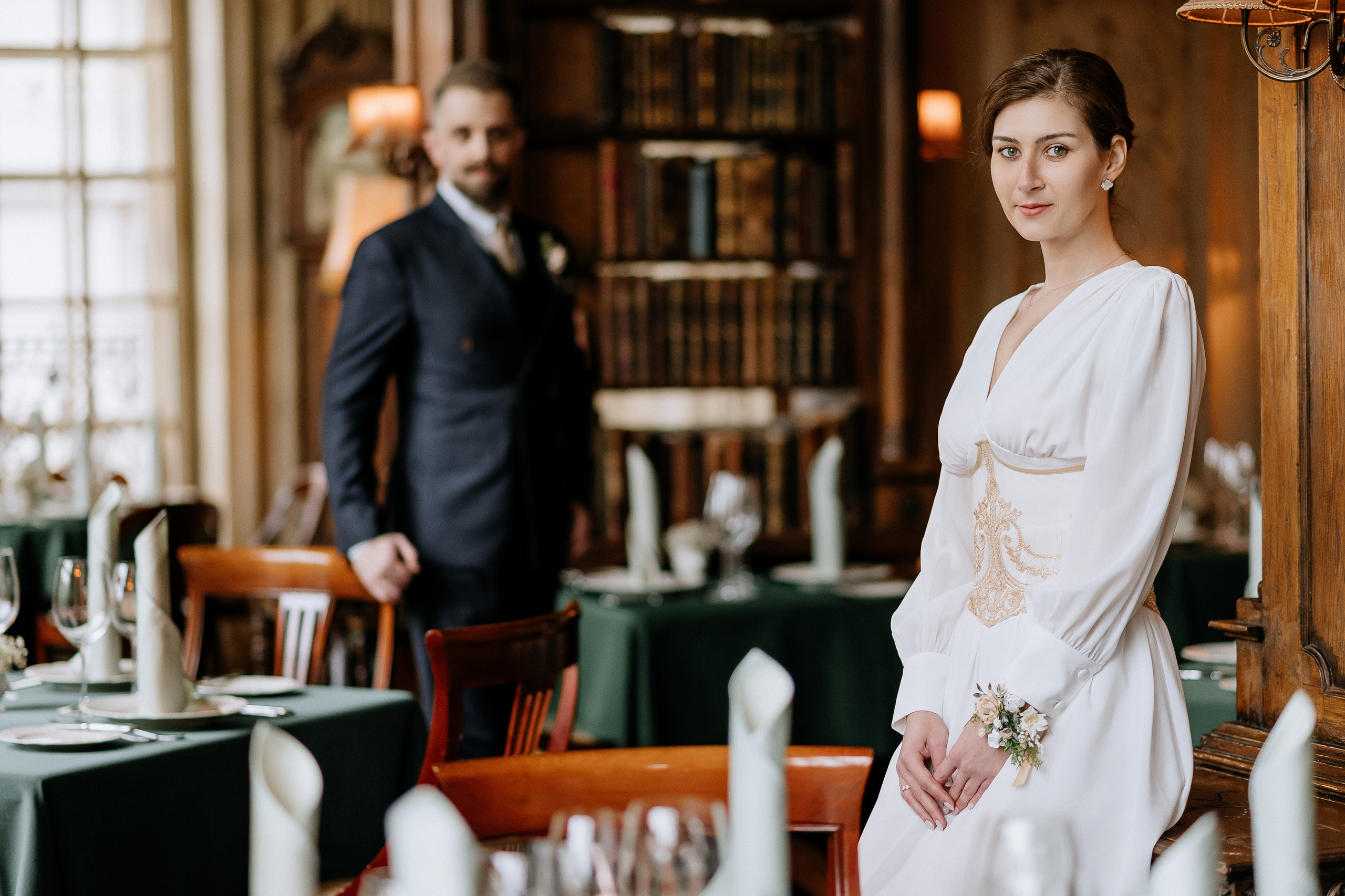 Фотосессия в пасмурный день в ресторане Пушкин