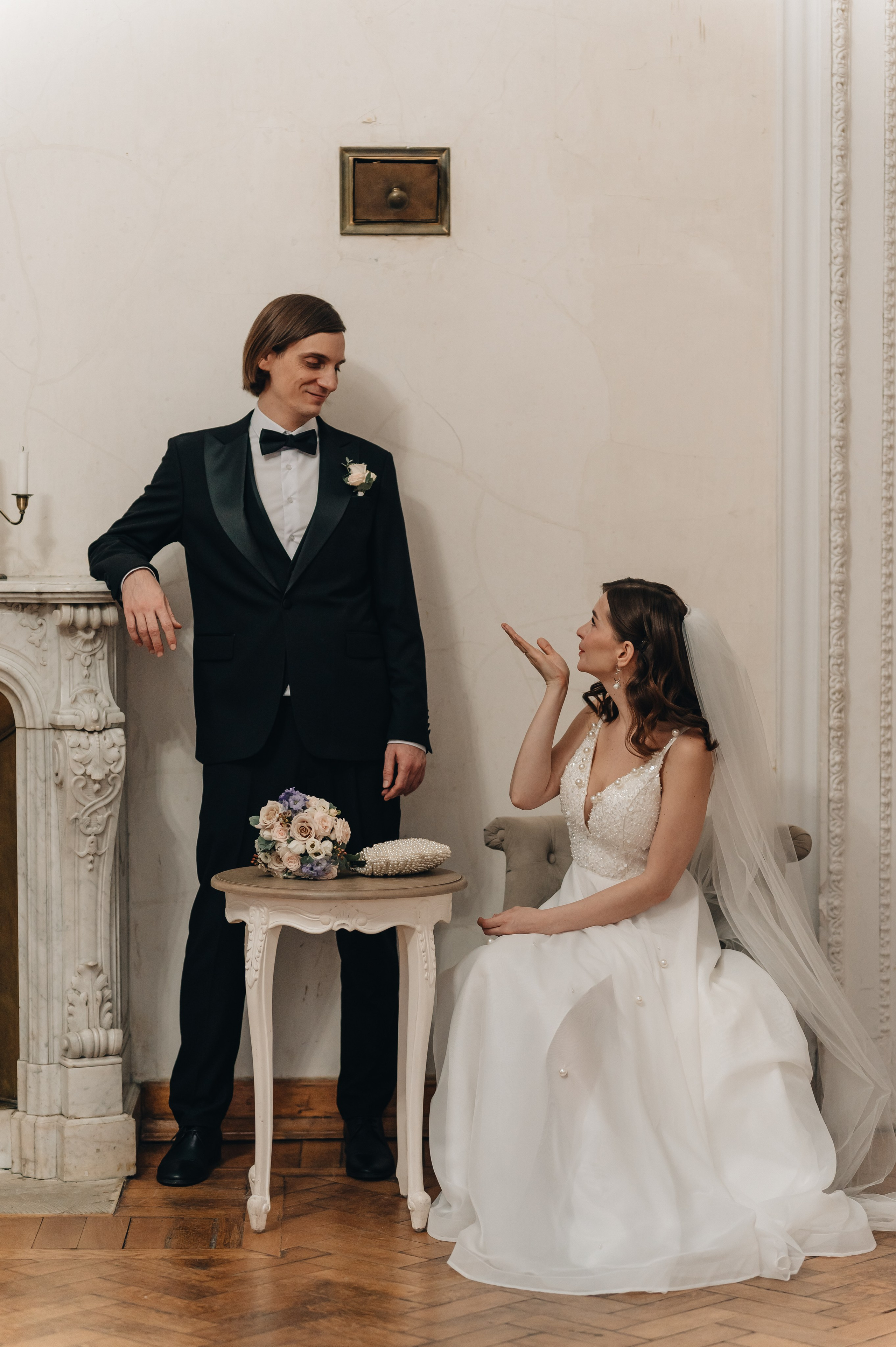 Свадебная фотосессия в библиотеке им. Пушкина. Портретный фотограф Москва Светлана Кашура