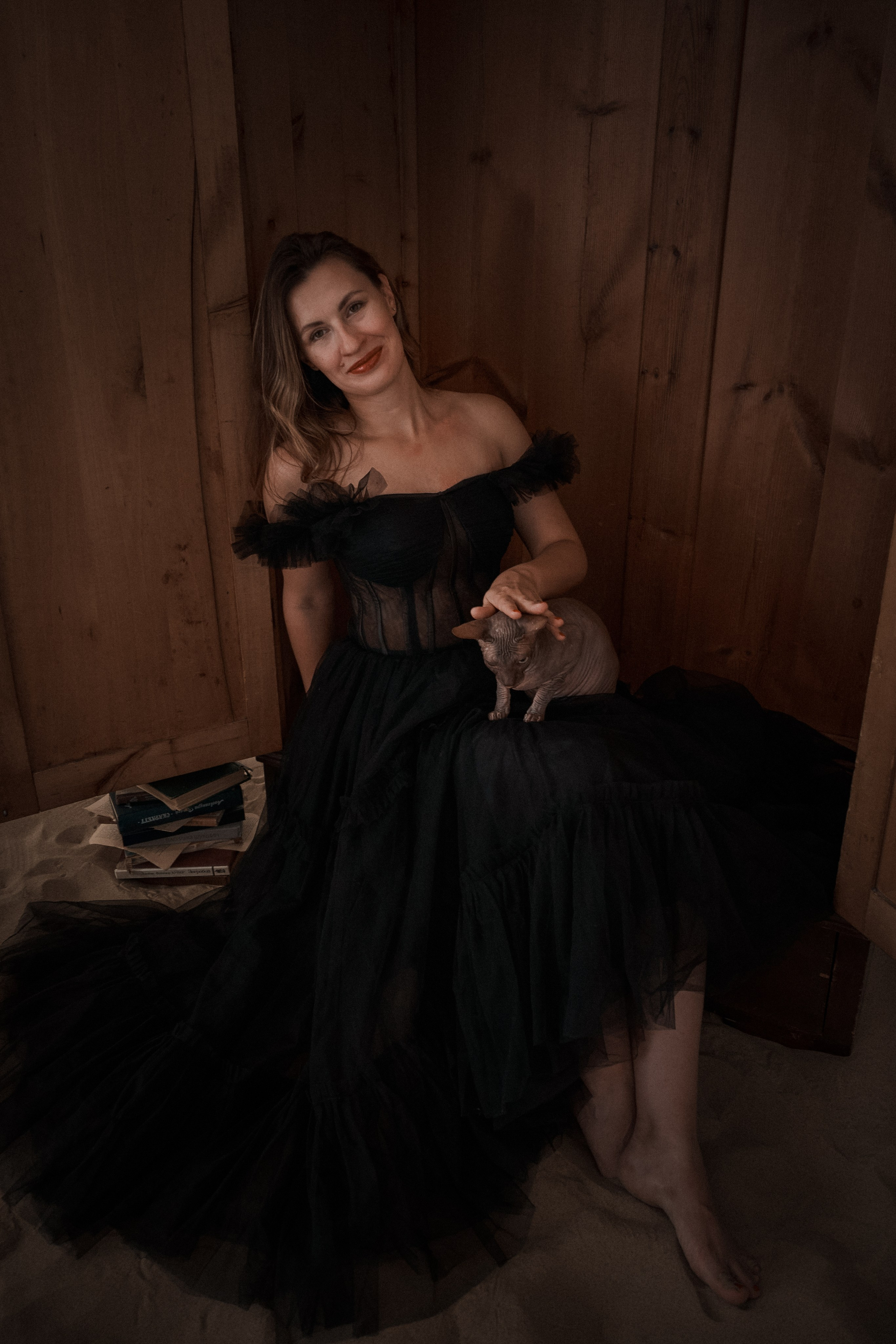 Мария, коты Рамсик и Вася. Фотограф анималист в Казани Алина Сулейманова. Фотограф животных