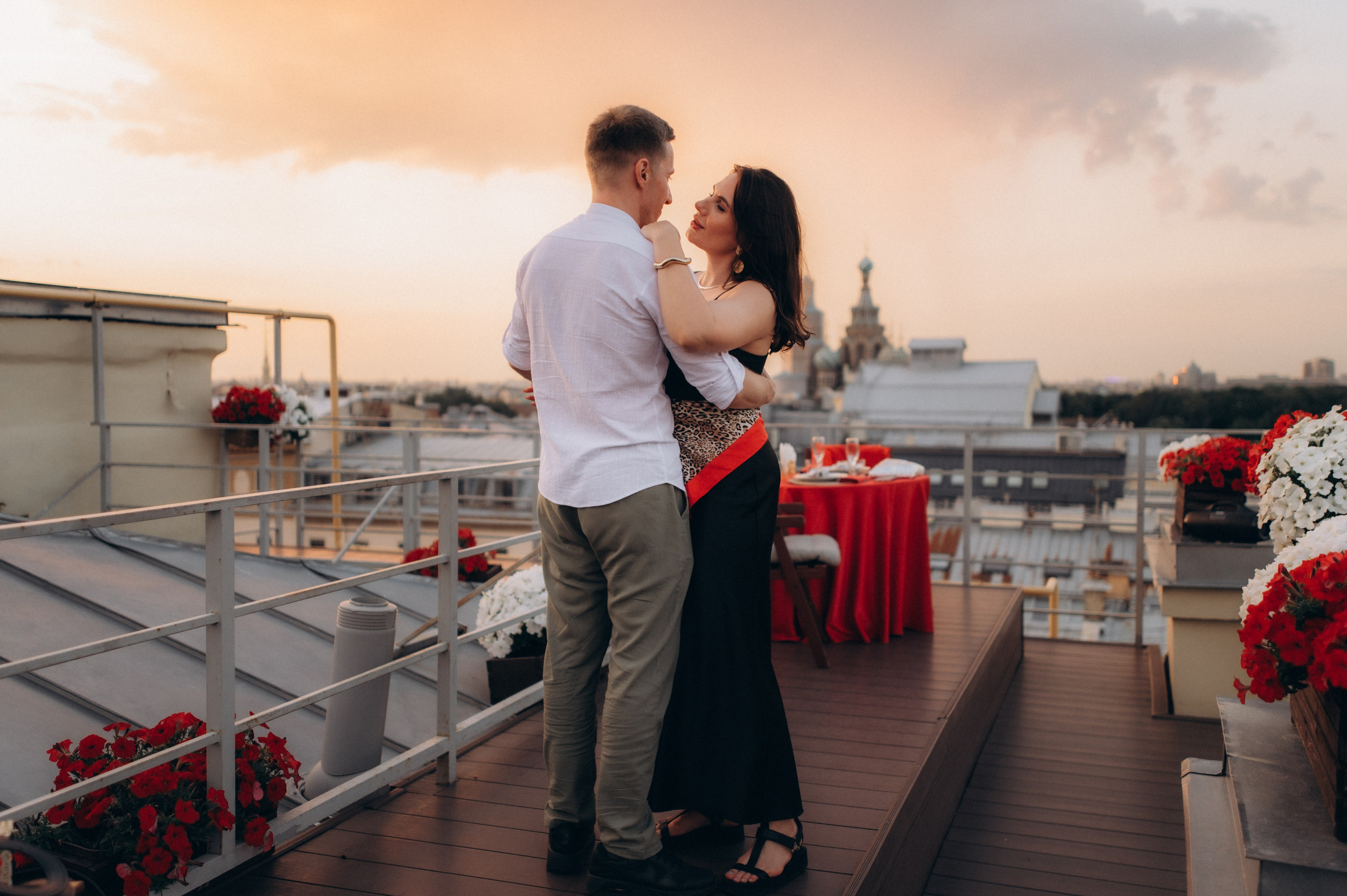 Свидание на крыше Петербурга. Семейный фотограф в Санкт-Петербурге Александра Милованова