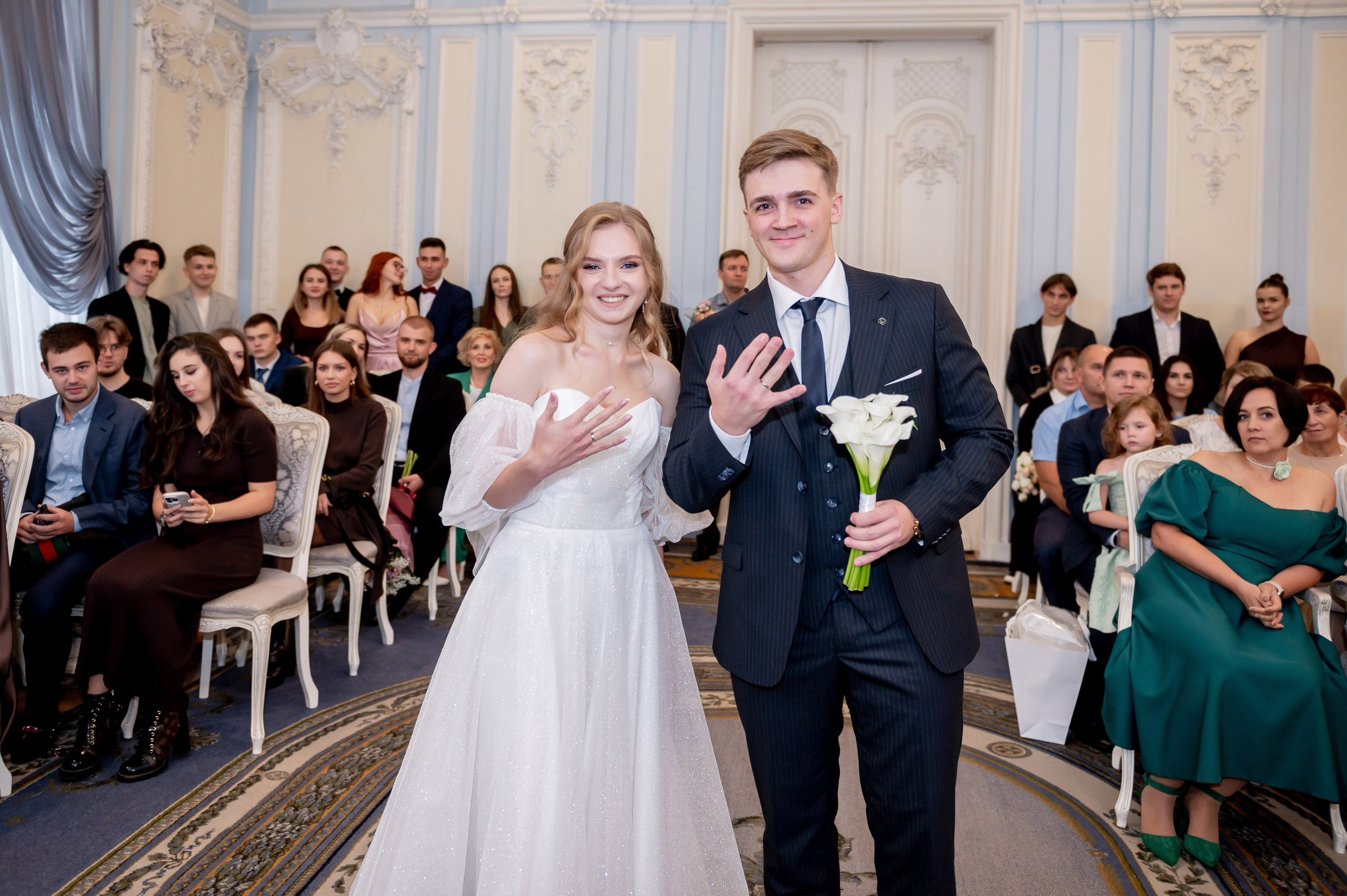 Анастасия и Михаил (Второй Дворец Бракосочетания на Фурштатской улице 52, фотосессия в Таврическом парке). Портретный, семейный и свадебный фотограф в Санкт-Петербурге и в Пушкине Ширяев Денис