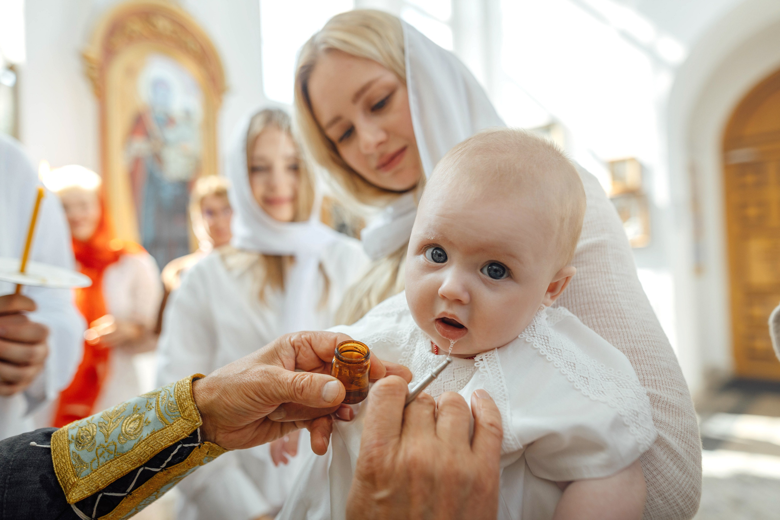 Крещение Мишель, гп. Ивенец, храм Ефросинии Полоцкой, август 2025