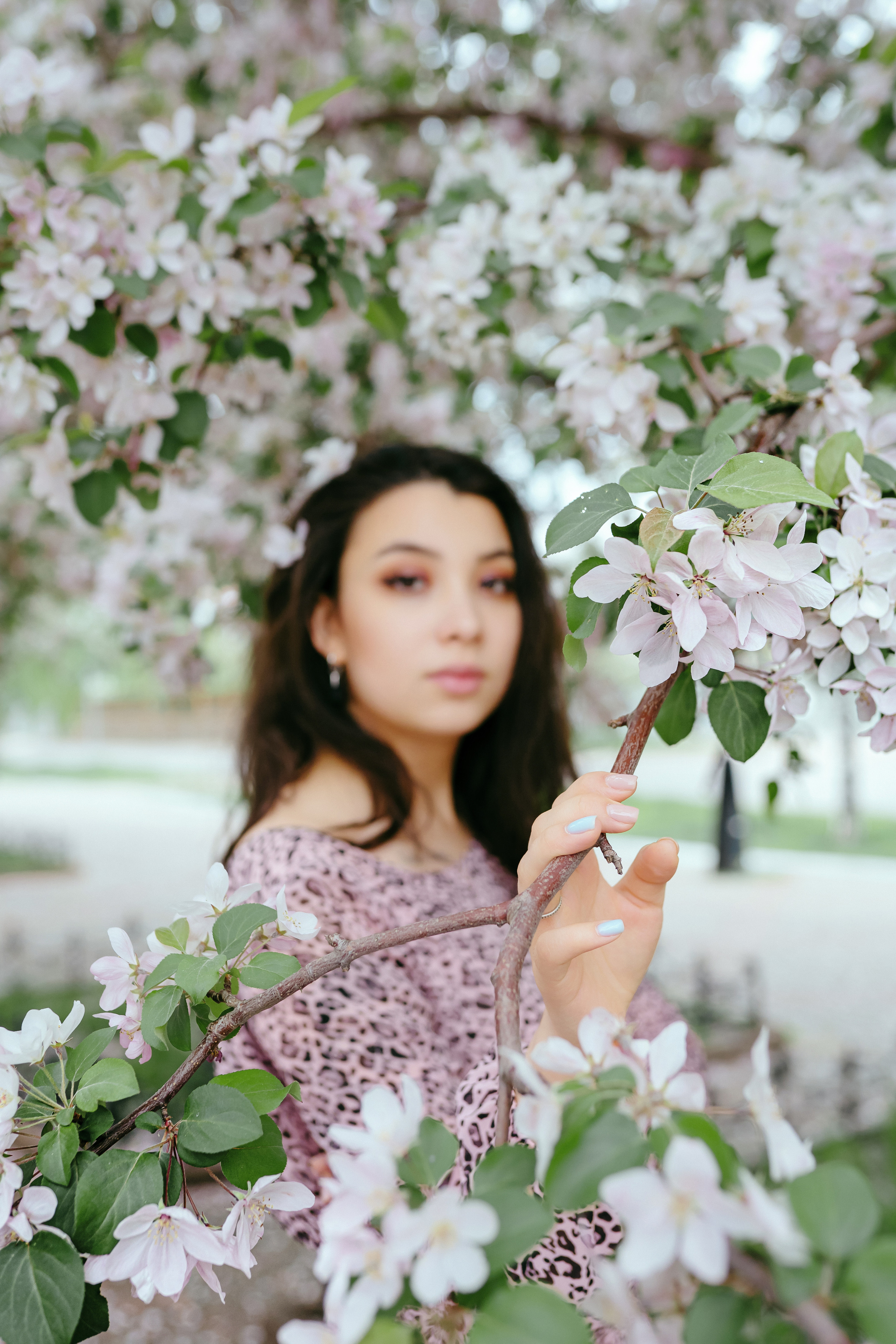 Фотосессия в цветущем саду. Фотограф Ким Наталья в Красноярске