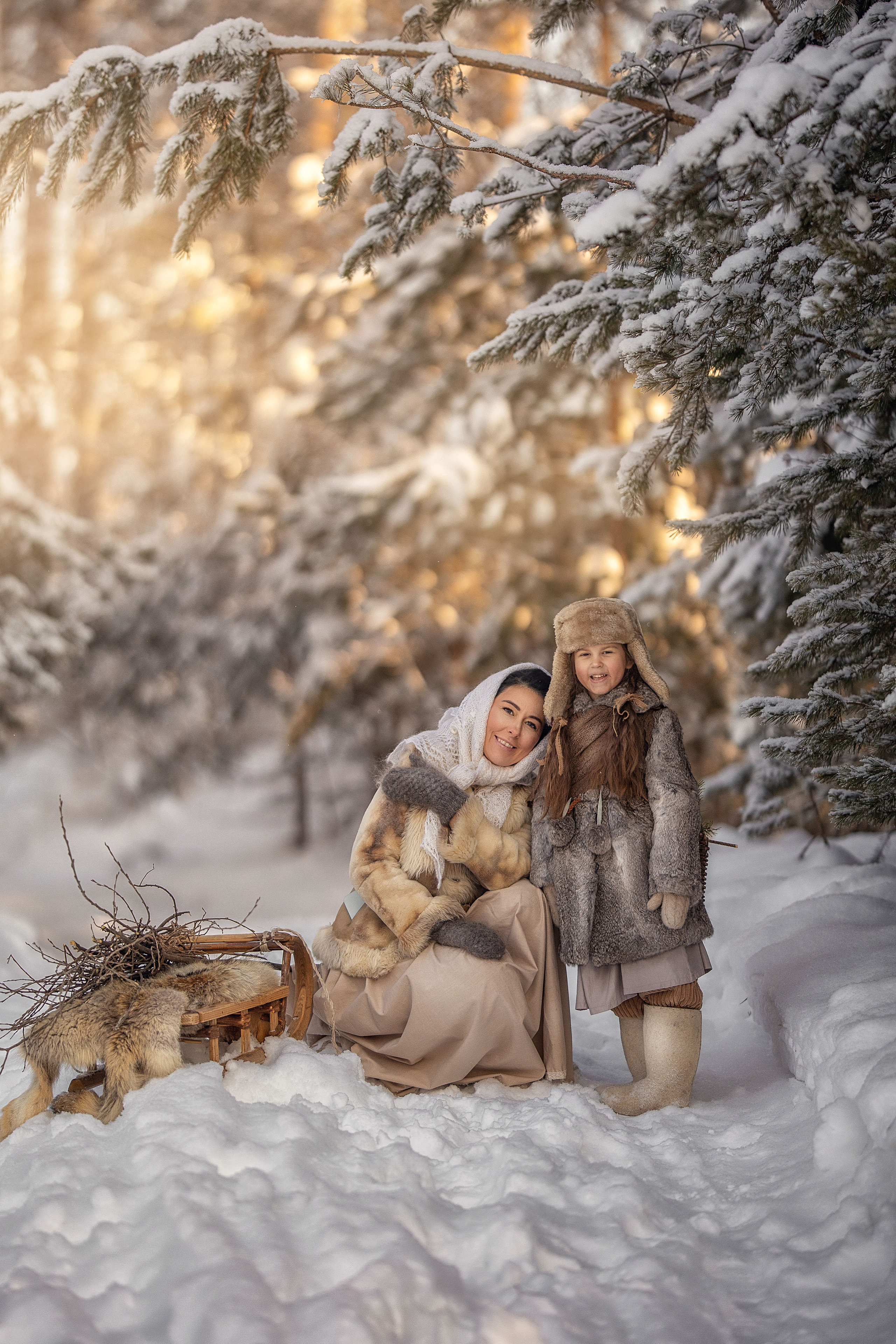 В лес за хворостом. Елена Чернигина семейный и детский фотограф в Нижнем Новгороде и Бор