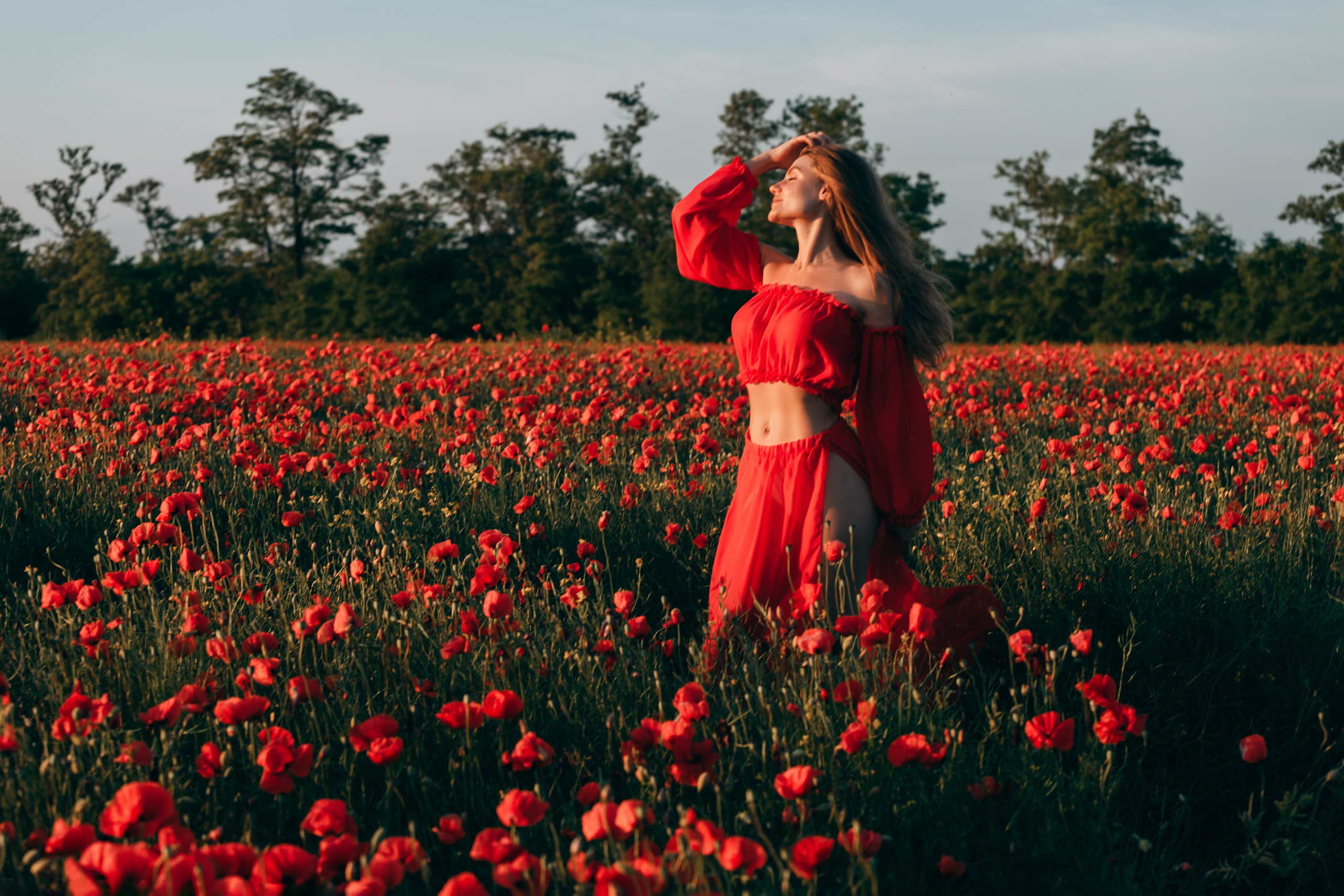 Фотосессия в маковом поле на закате. Свадебный и семейный фотограф в Краснодарском крае Мария Данилкина