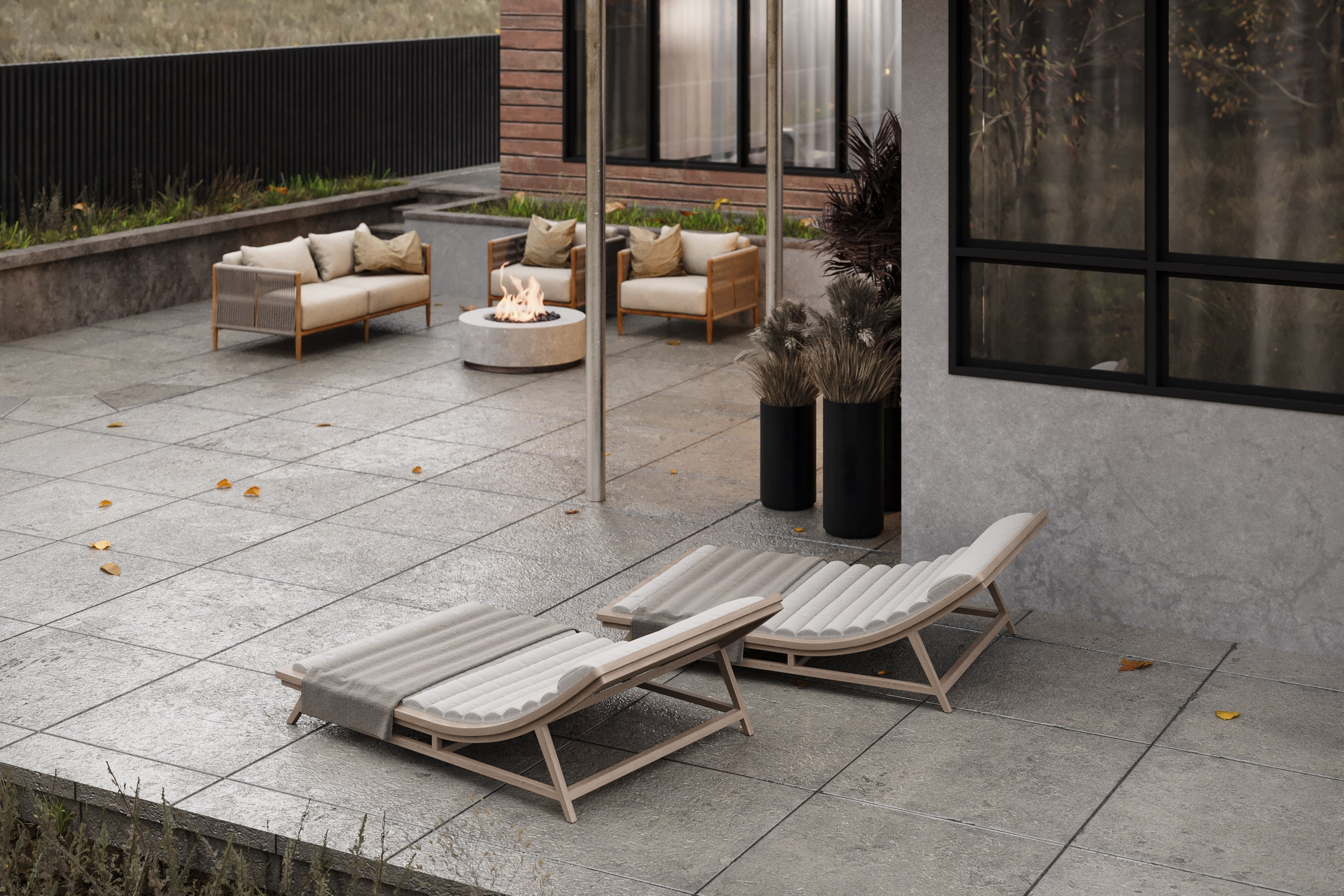 House with a swimming pool. 3D визуализация интерьера и архитектурной среды