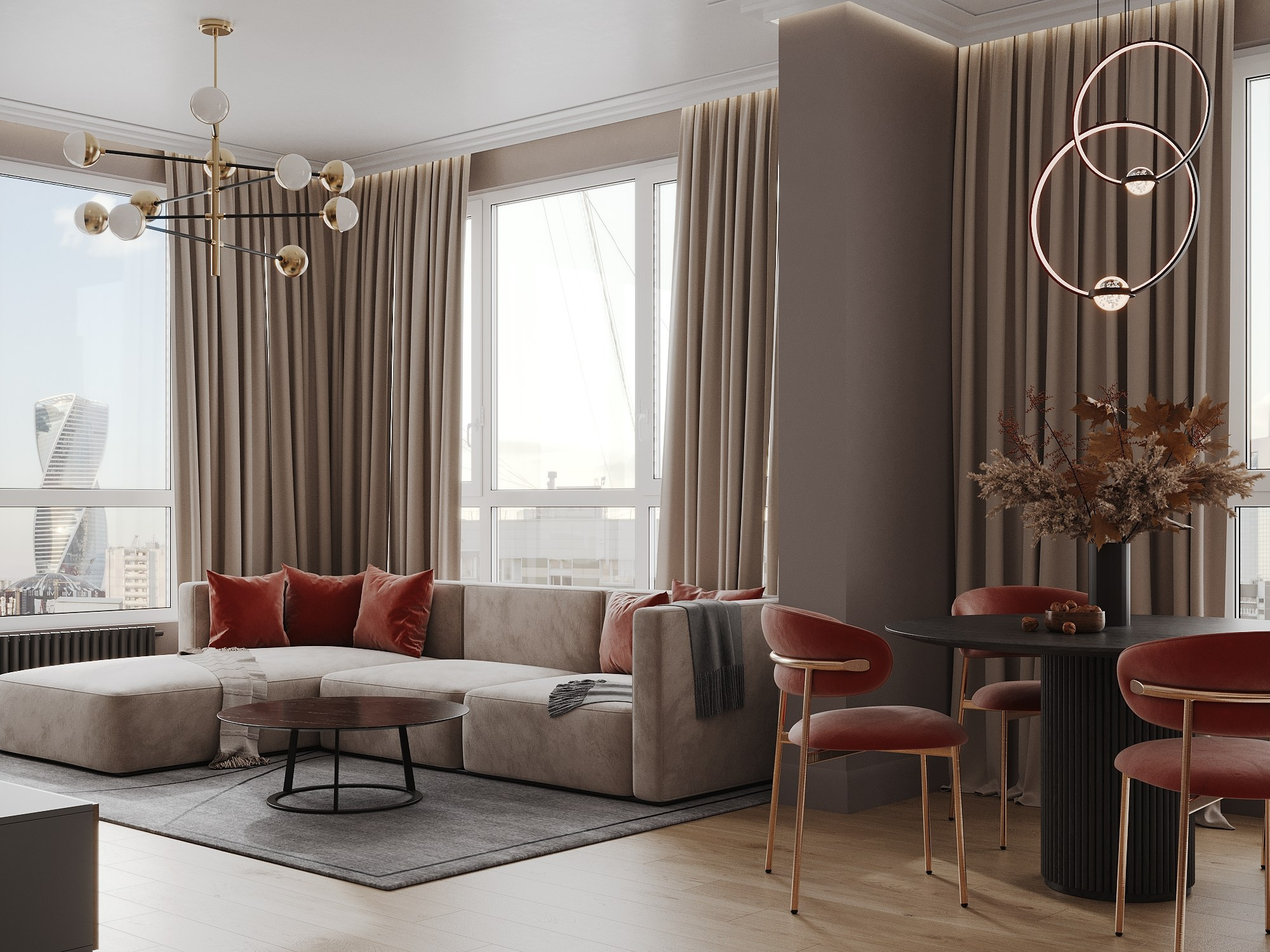 Сердце Столицы. Компактная квартира для сдачи в аренду. Дизайн интерьеров с Анастасией Рулевой