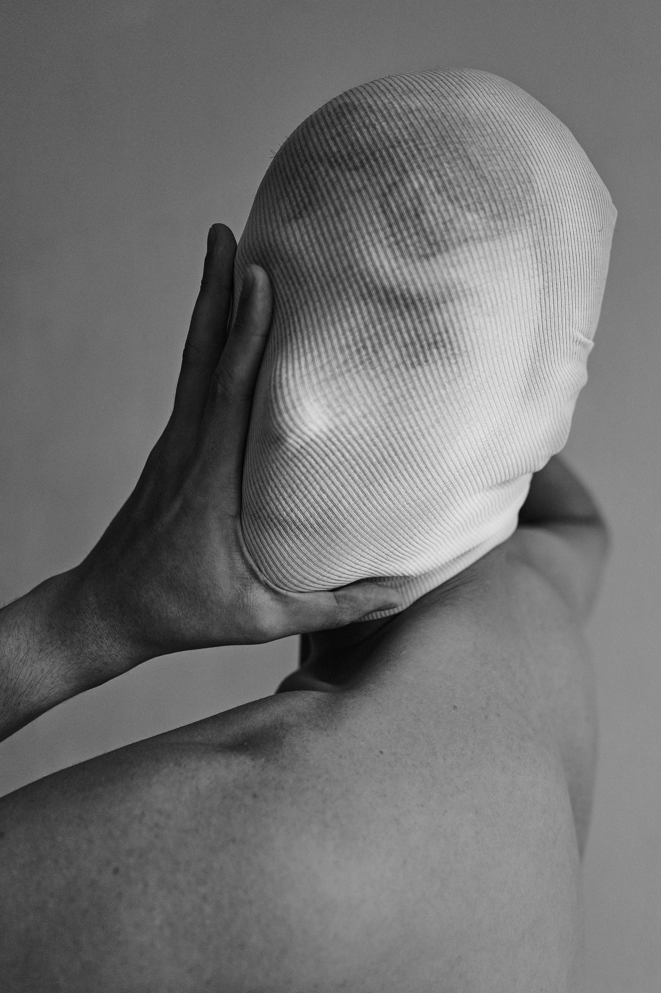 Barcelona fine art photograph of a man smiling in creative portrait composition