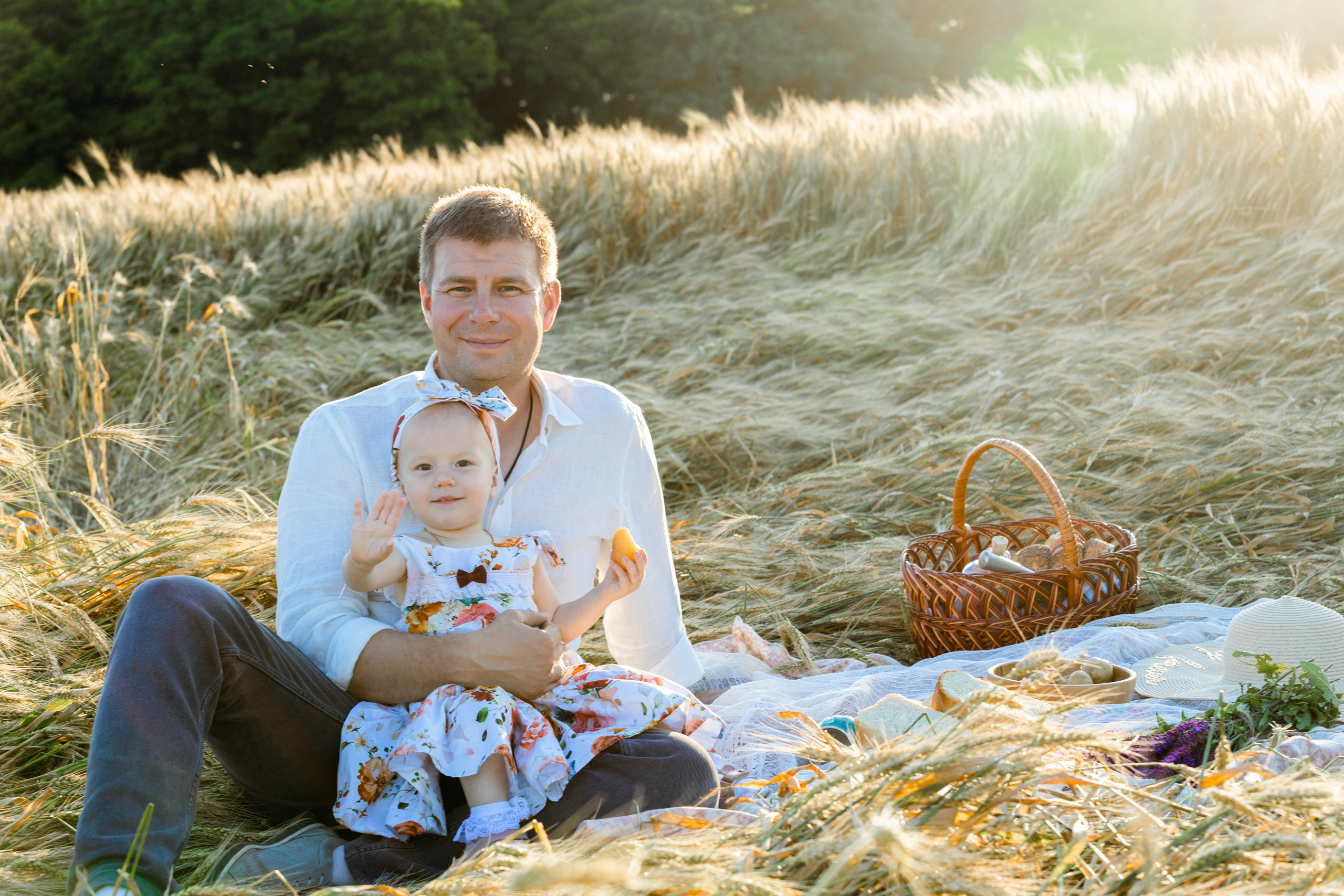 Семейная фотосессия в пшеничном поле. Свадебный и семейный фотограф в Краснодарском крае Мария Данилкина