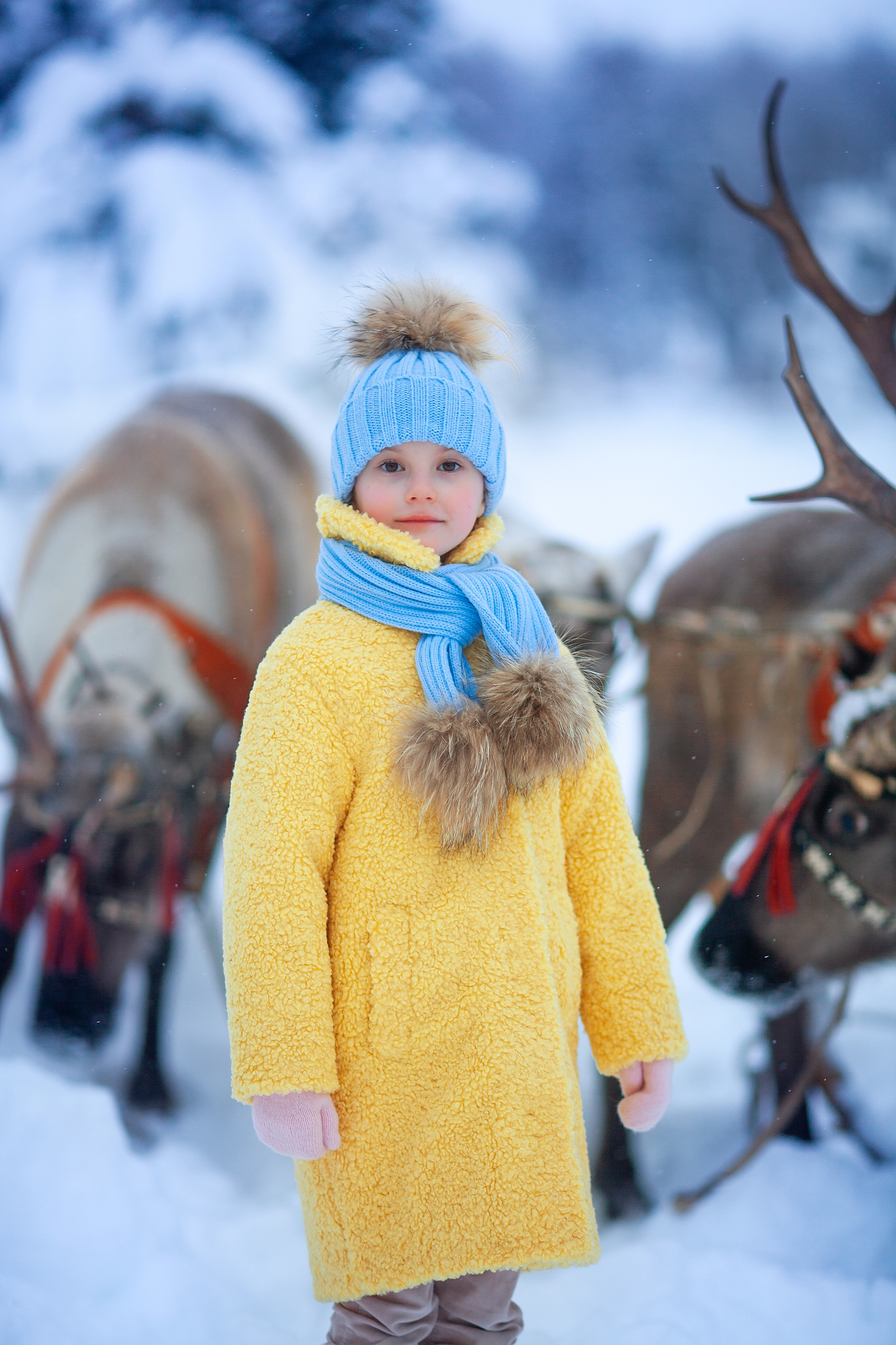 Нинель и олени. Детский и семейный фотограф Екатерина Васильева