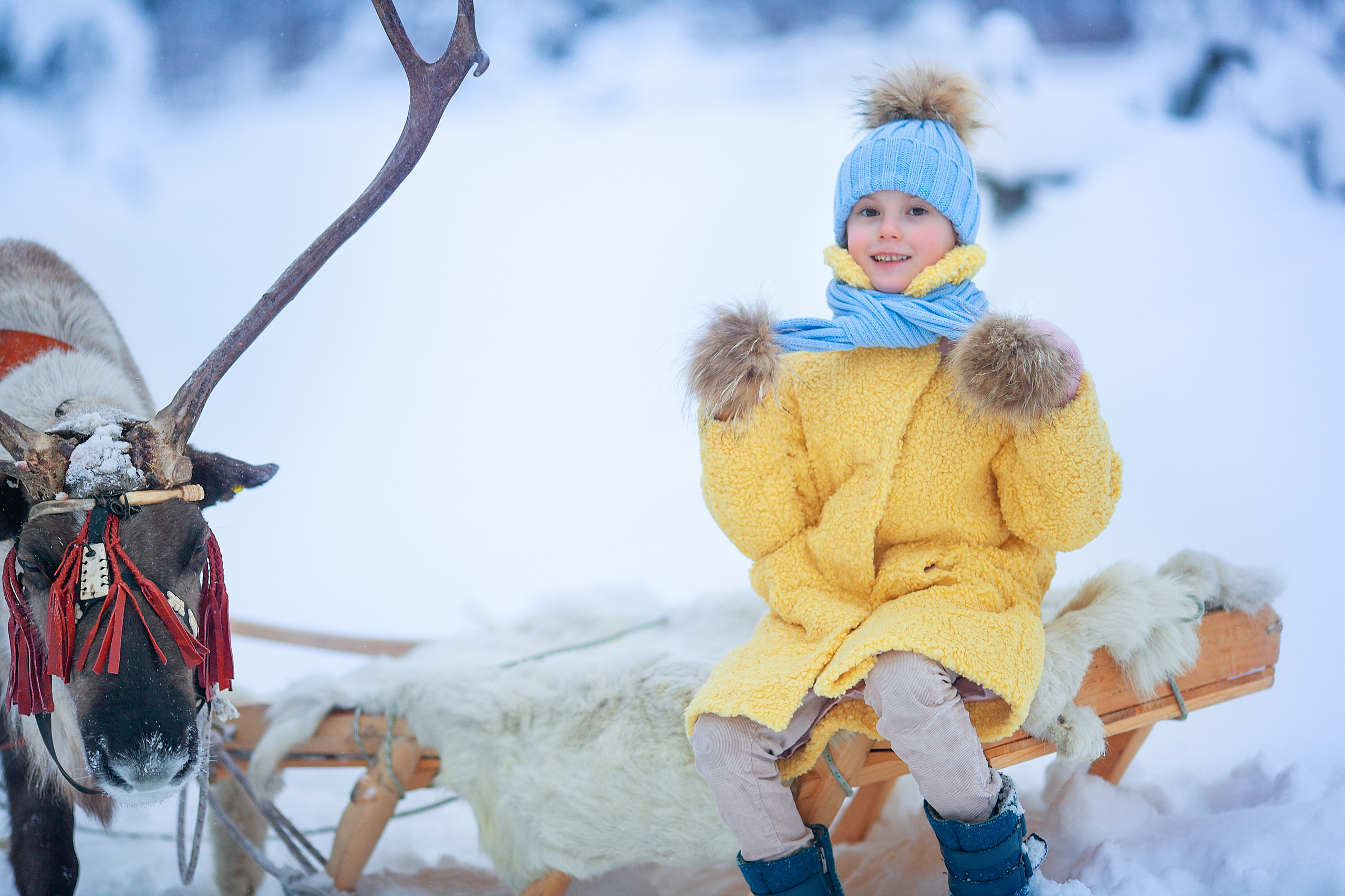 Нинель и олени. Детский и семейный фотограф Екатерина Васильева