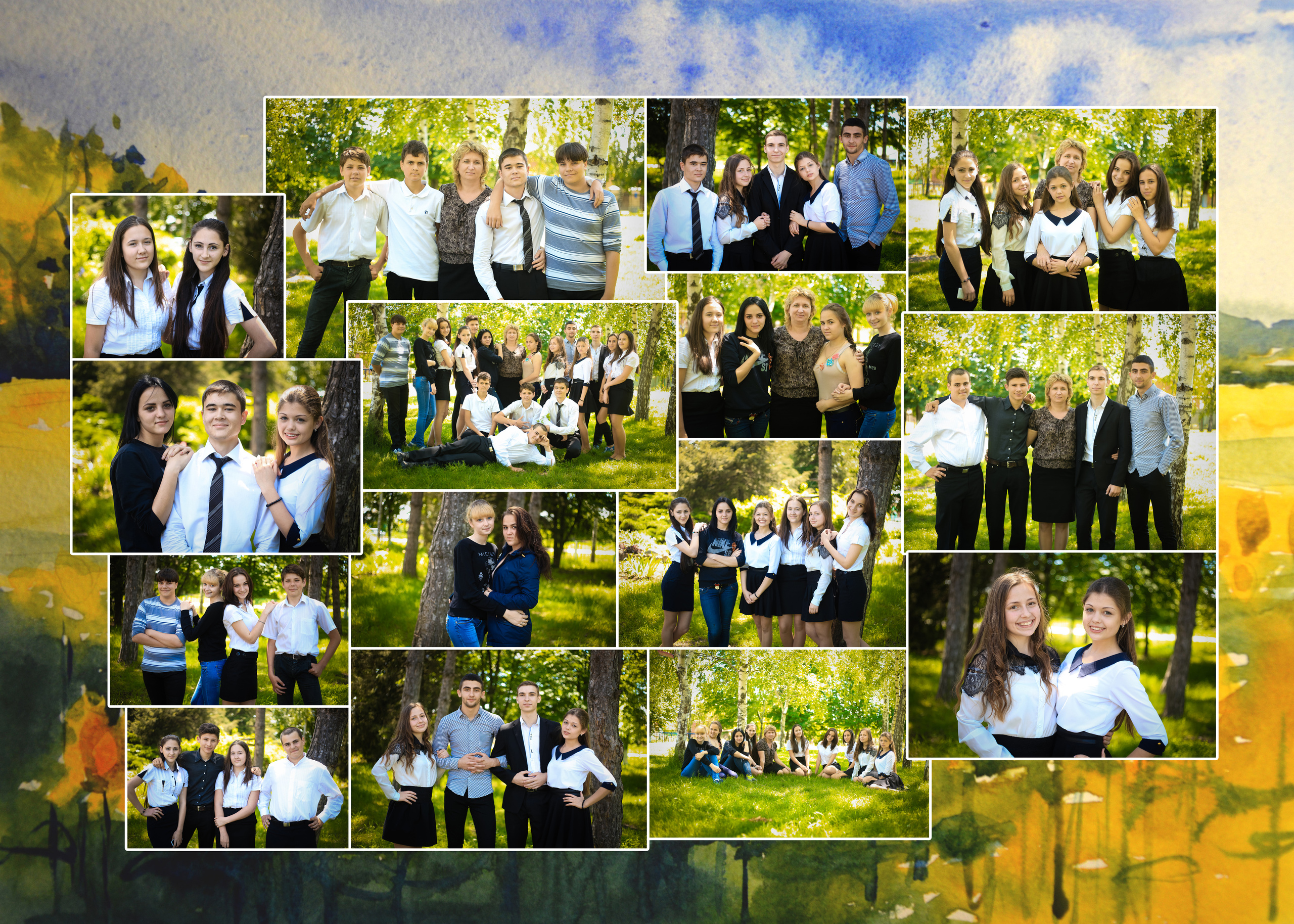 Фотокнига 5 разворотов (10 страниц). Выпускные альбомы Edi ART