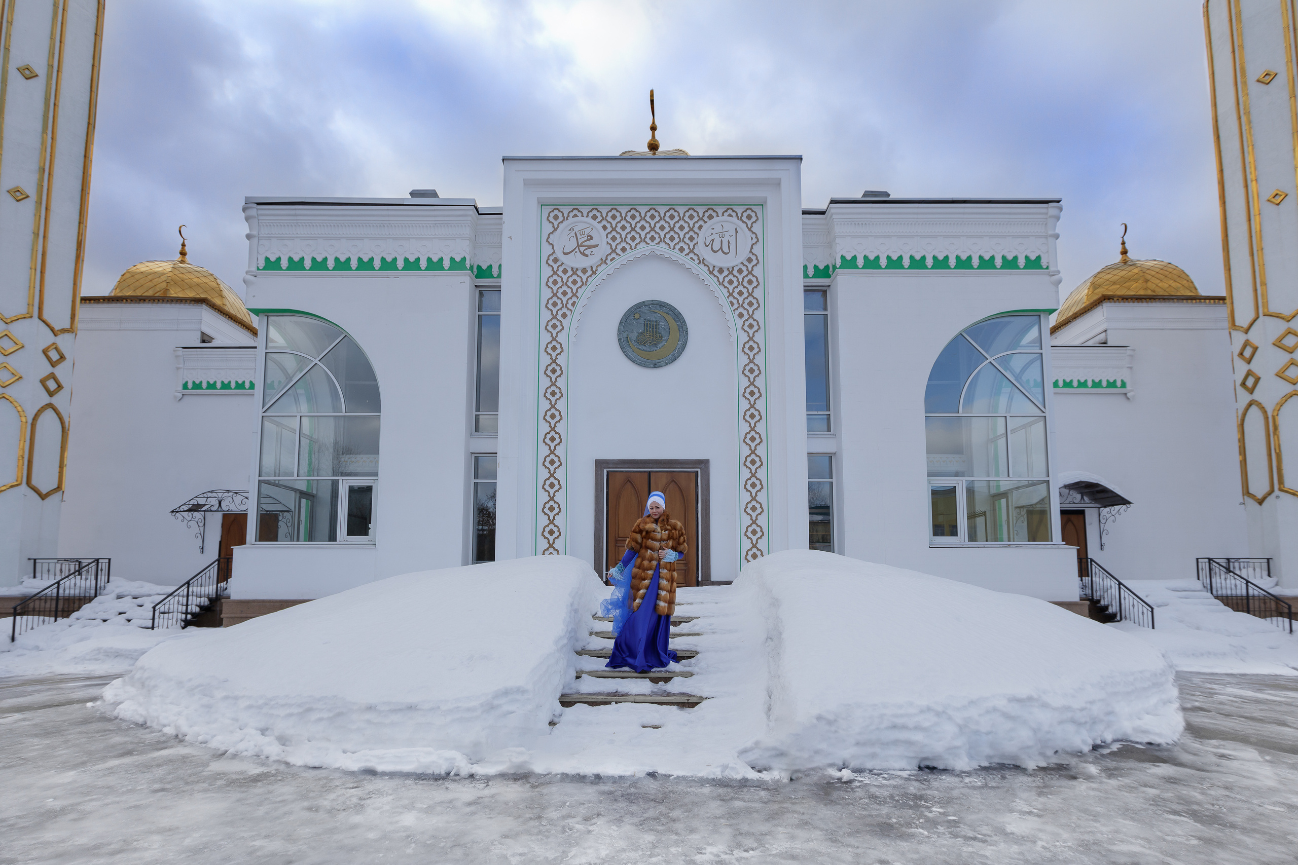 синее платье для никах