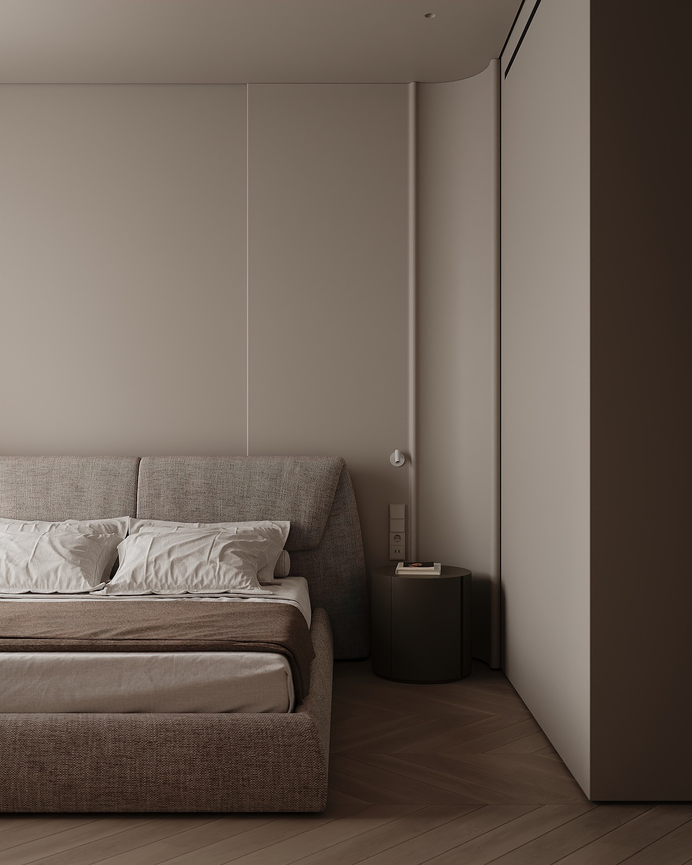 Мастер-спальня/ Дизайнер: LINES DESIGN. Студия интерьерной визуализации tmshkn.vis