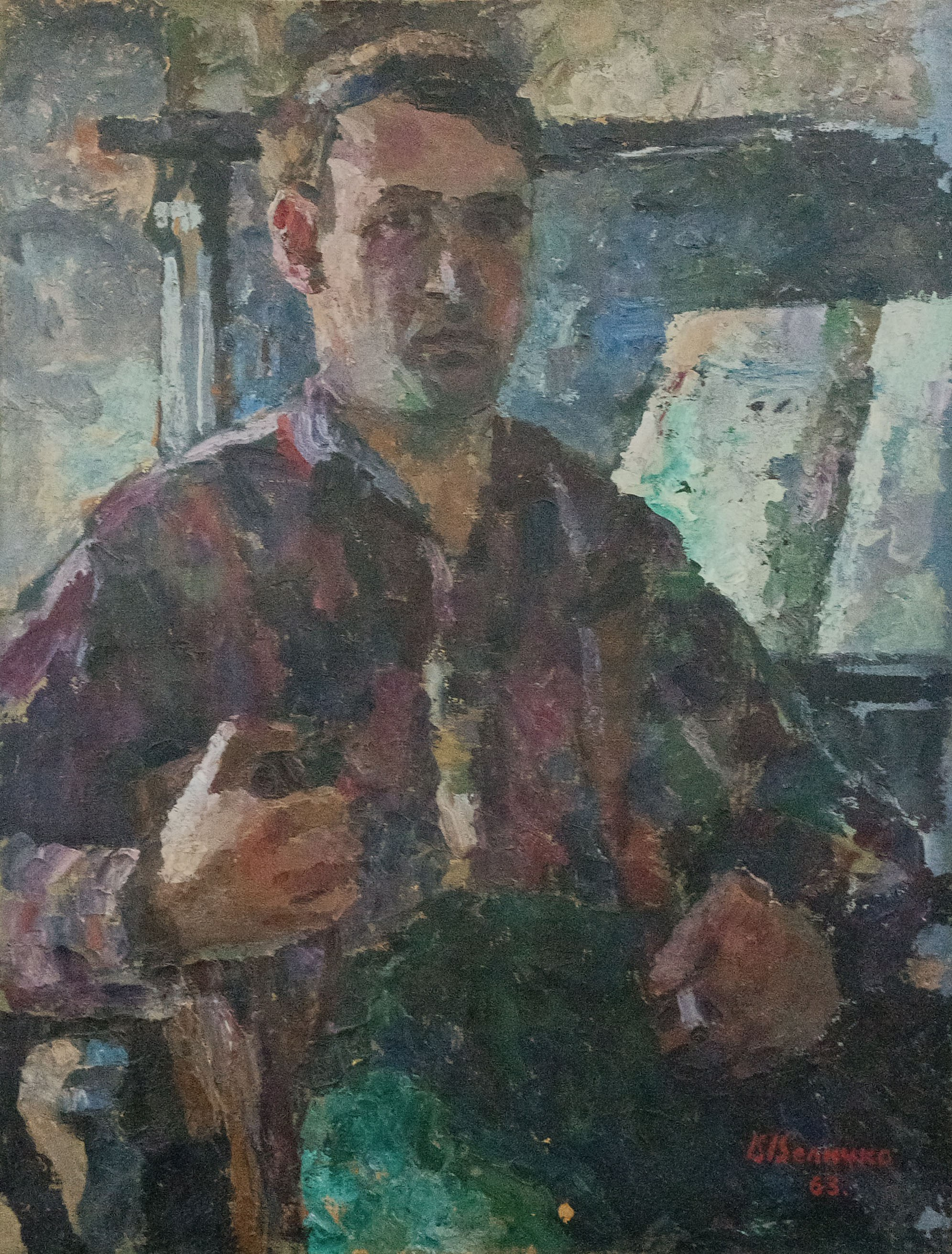 «Автопортрет» 1964 год. Художник Величко Вадим Семёнович