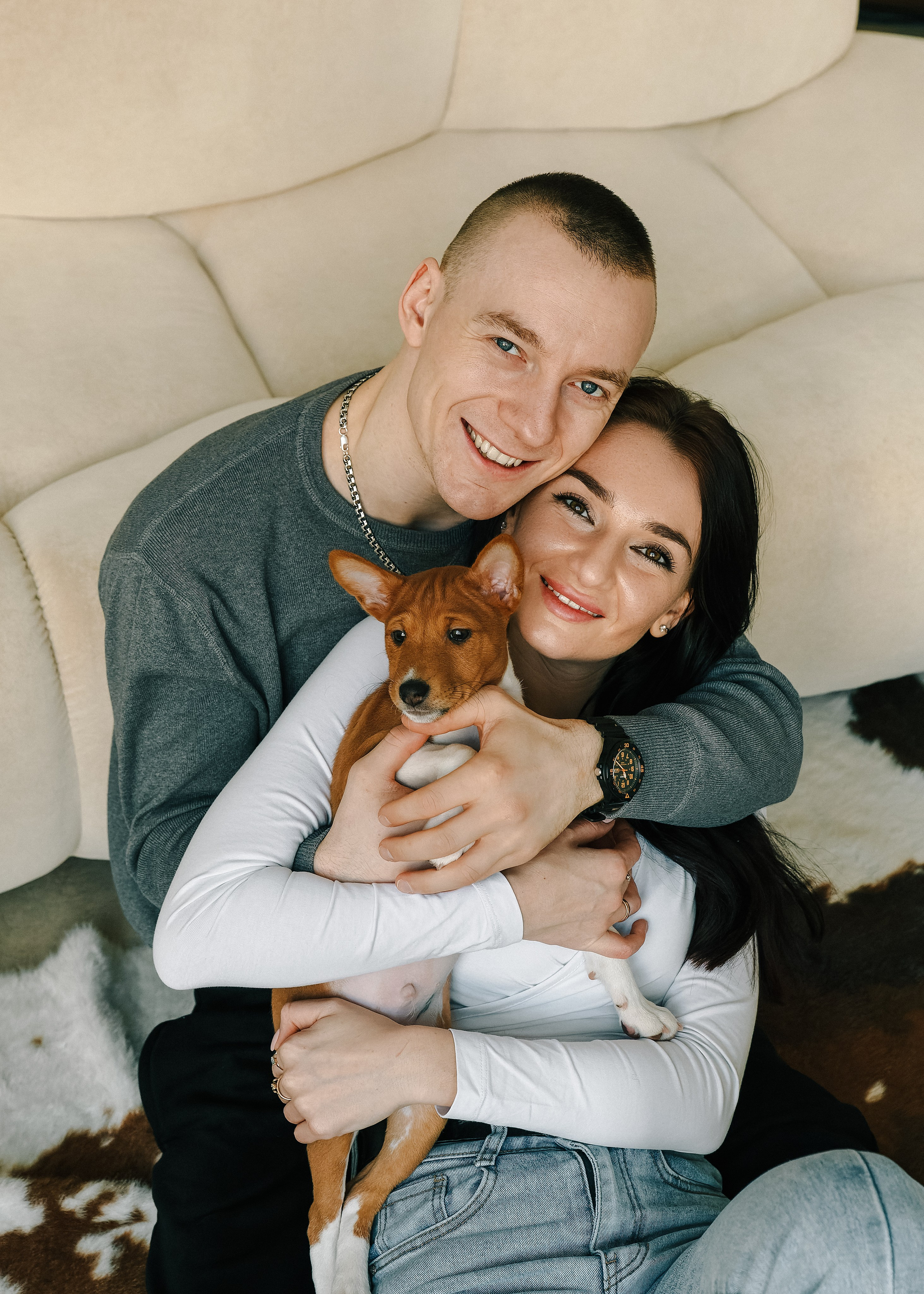 Ксения и Сергей — фотосессия в студии. Свадебный и портретный фотограф в Санкт-Петербурге Анна Демьянова