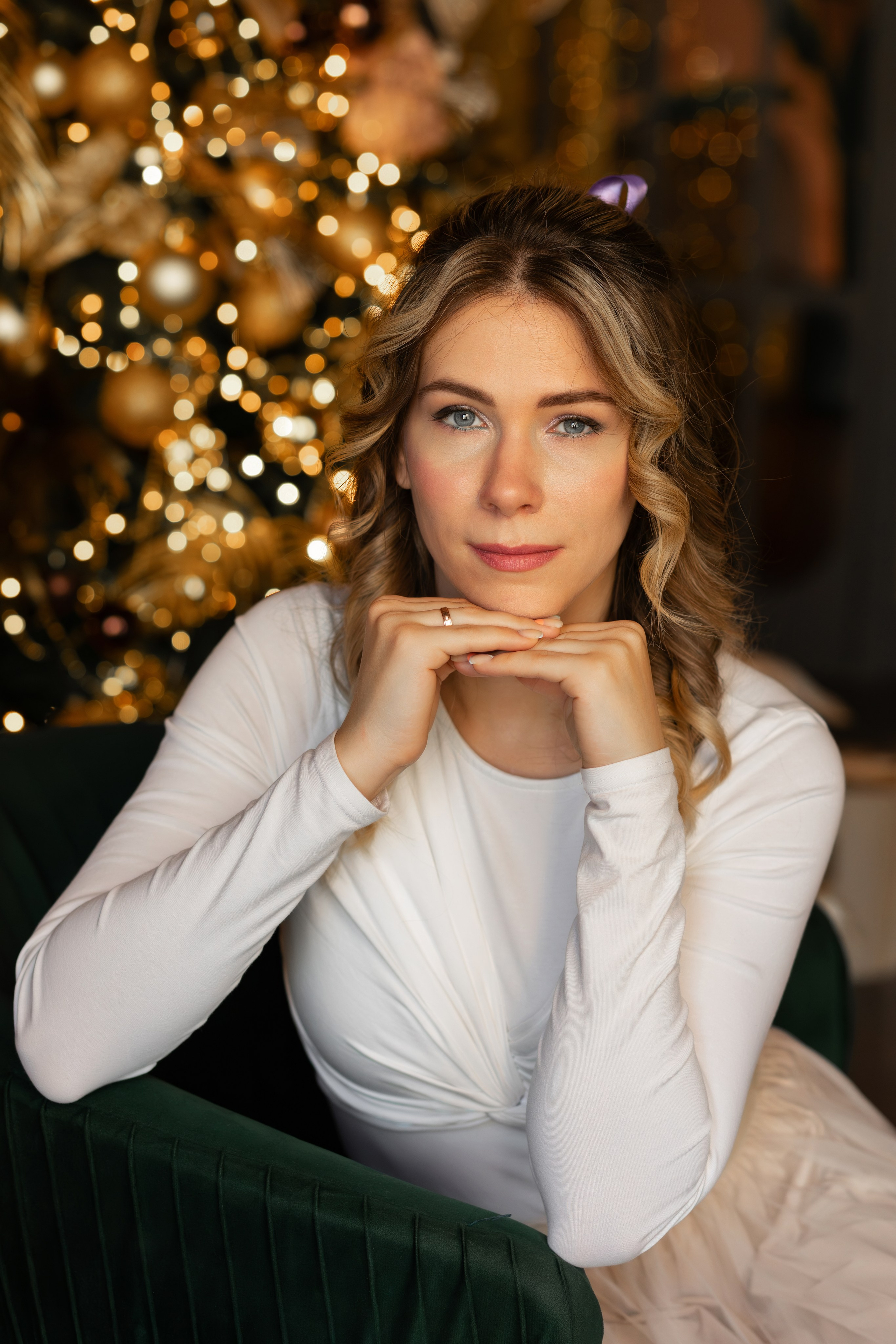 Новогодняя семейная съемка в студии. Семейный и женский фотограф в Москве Надежда Воробьева