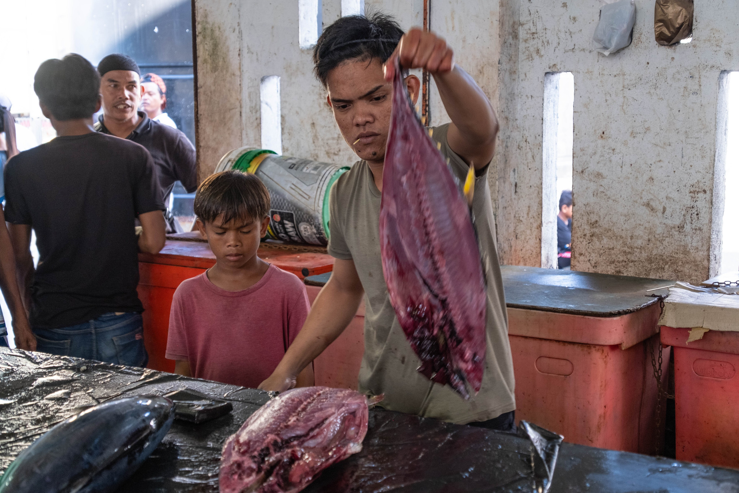 Остров Борнео, город Семпорна. Причал и рынок. Фотографии из путешествий