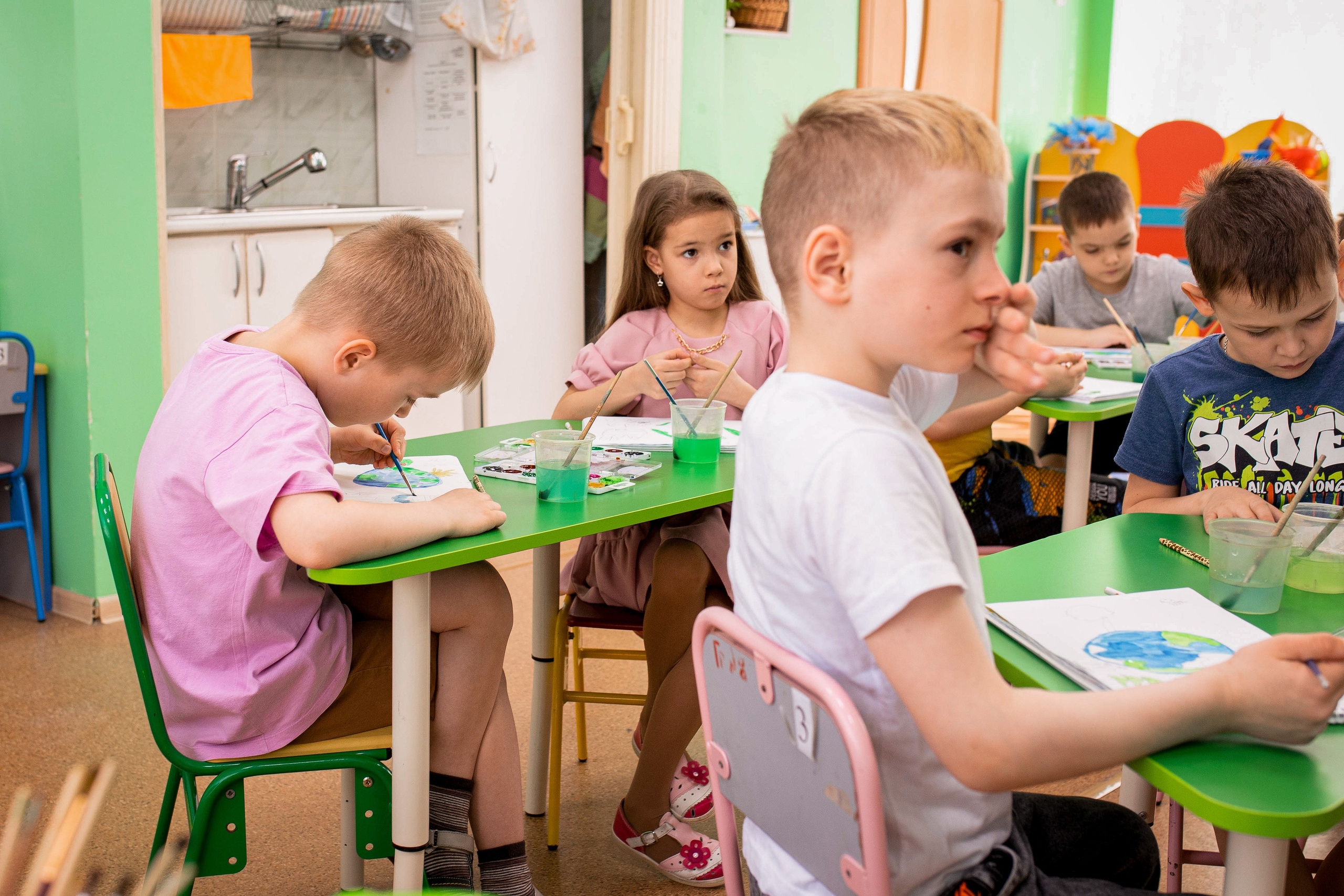 Степа, Даша и Алиса в детском саду. Семейный и детский фотограф город Тында Дарья