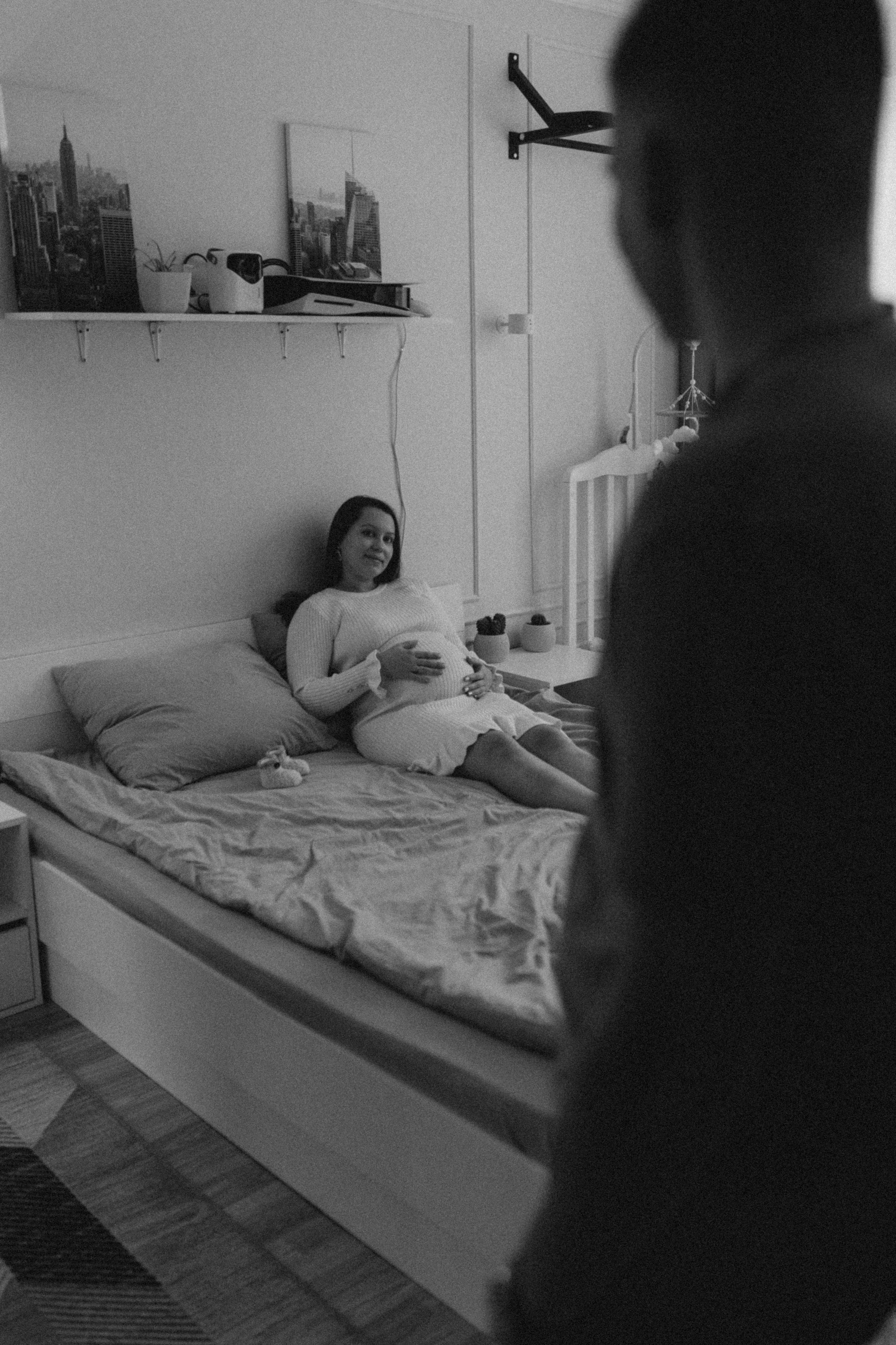 Беременная домашняя съемка Вика и Влад. Семейный фотограф в Москве и Люберцах Юлия Гуськова