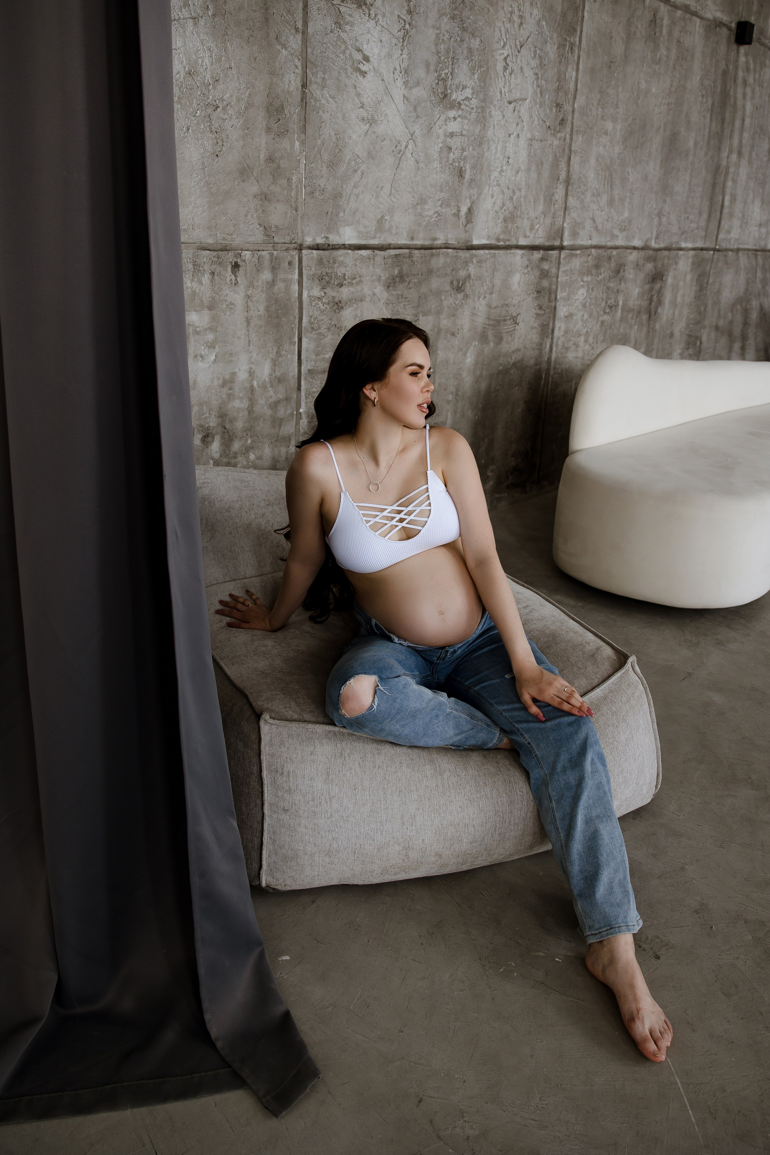 Фотосессия беременной девушки в фотостудии. Свадебный и семейный фотограф в Самаре и Тольятти | Елена Топанцева