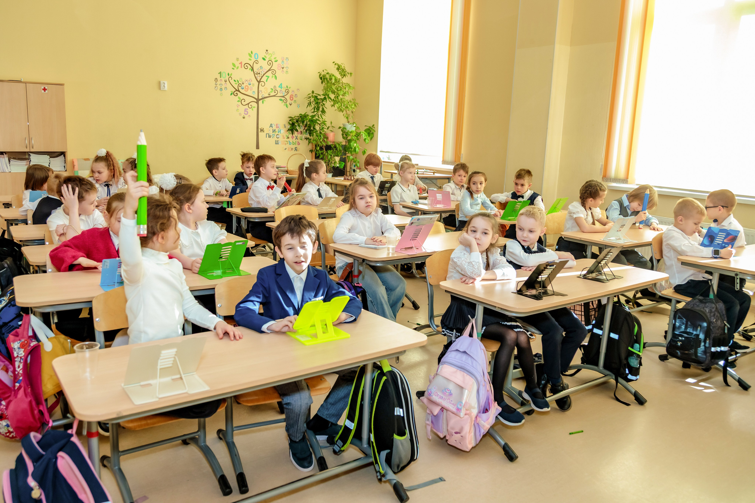 1 Я класс — портретная съемка + фото за партами. Фотограф Алина Лебедь
