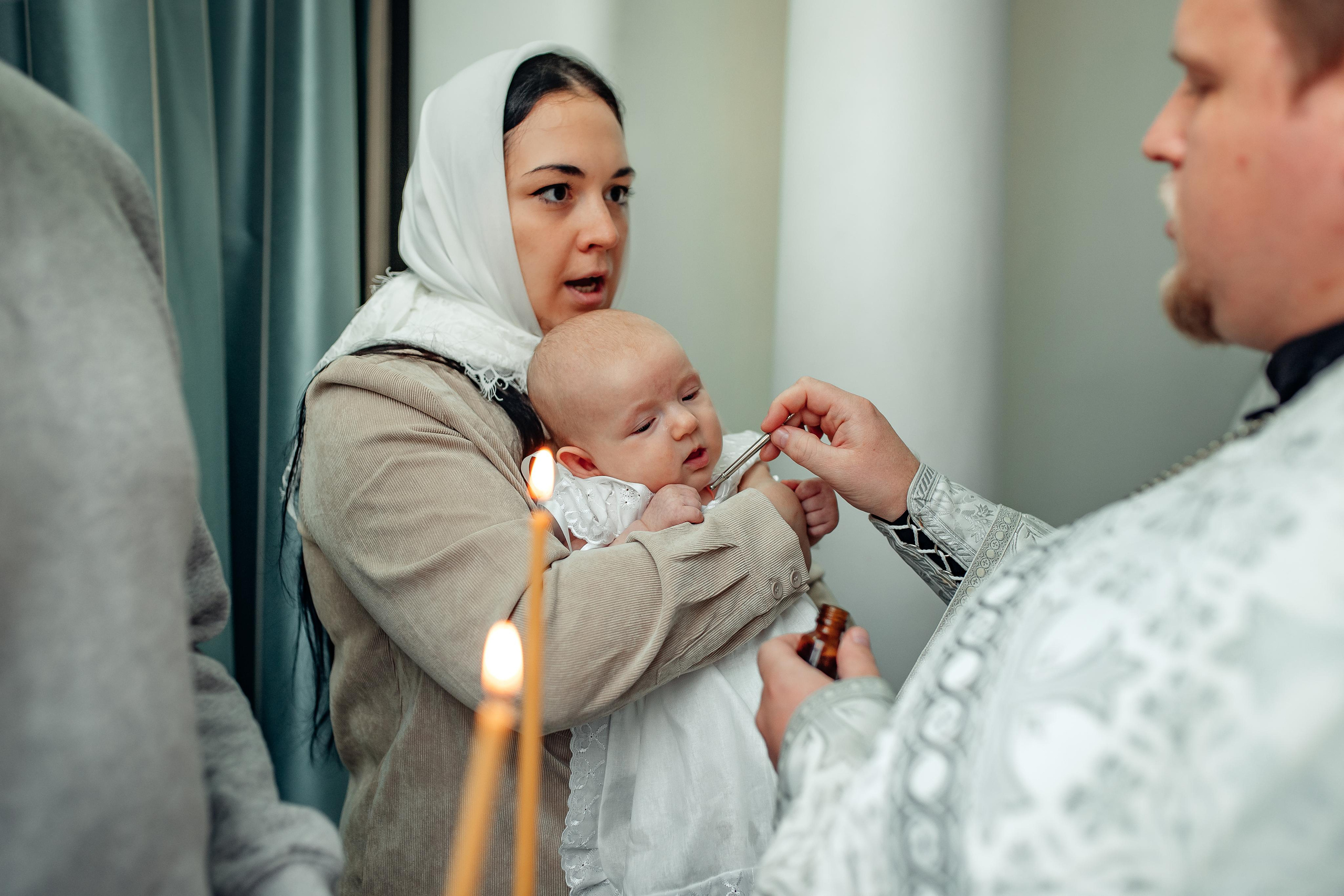 Крещение Киры, храм Святой Живоначальной Троицы, Минск, сентябрь 2021